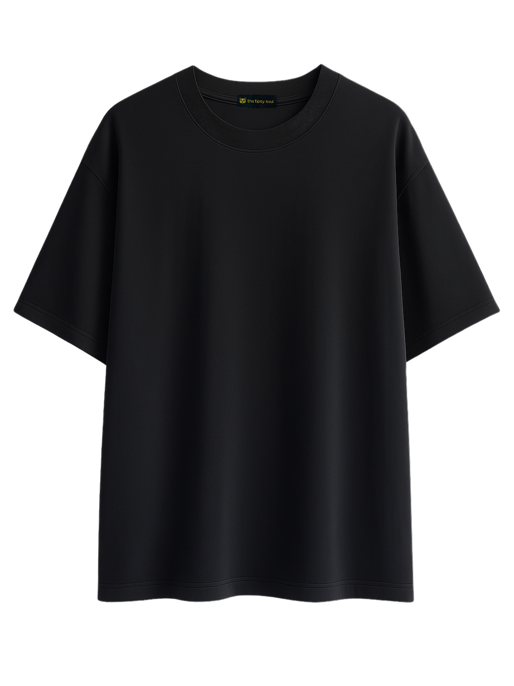 Boxy Fit Solid Tee: Black