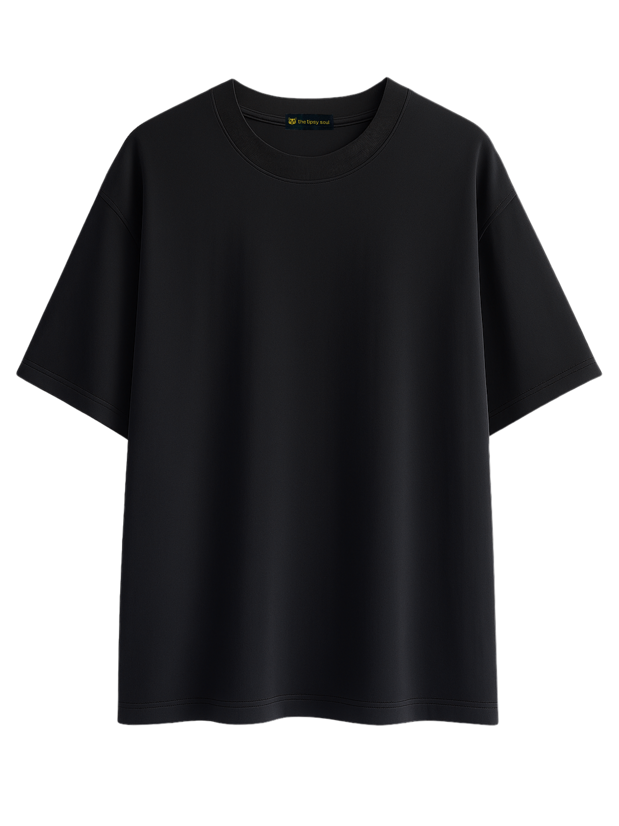 Boxy Fit Solid Tee: Black