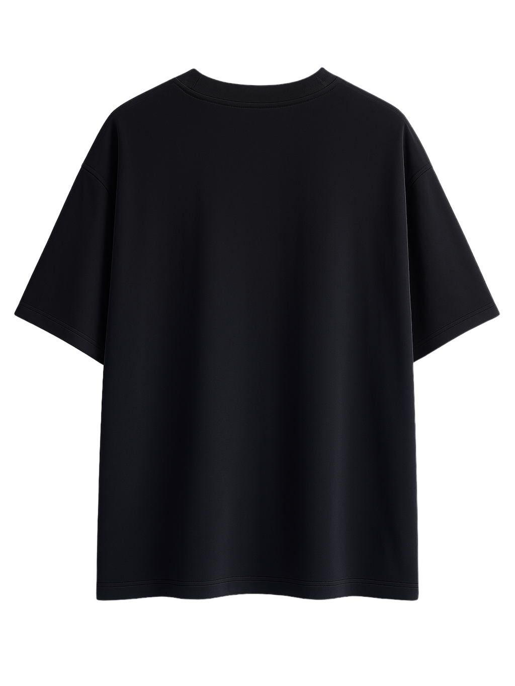 Boxy Fit Solid Tee: Black