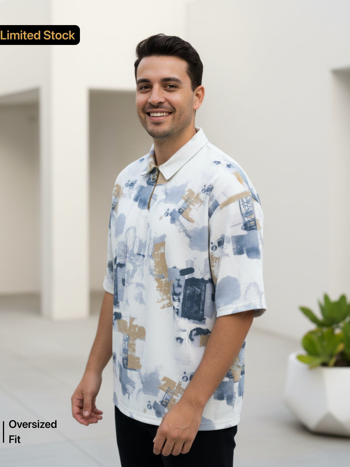 Painted Blue City Dreams: Zipper Polo