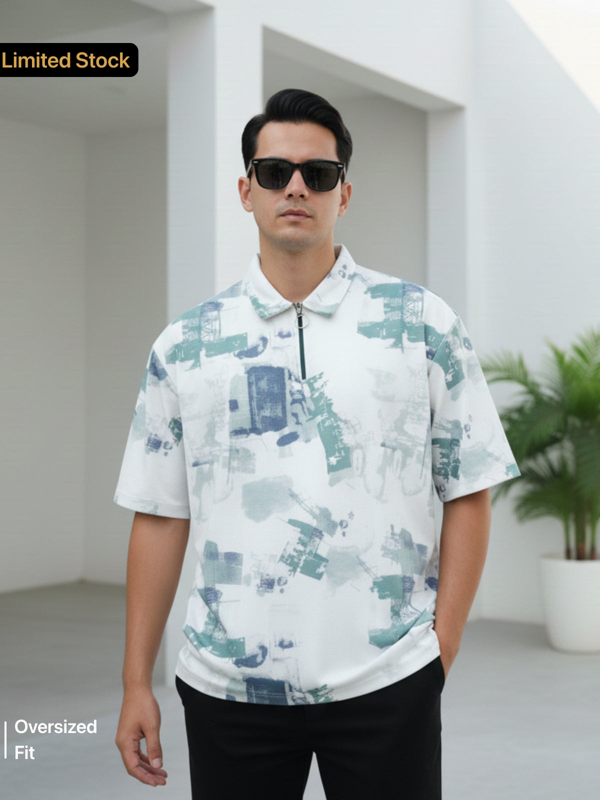 Painted Green City Dreams: Zipper Polo