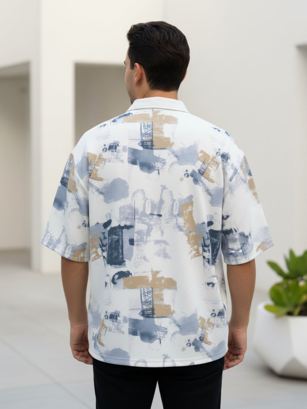 Painted Blue City Dreams: Zipper Polo