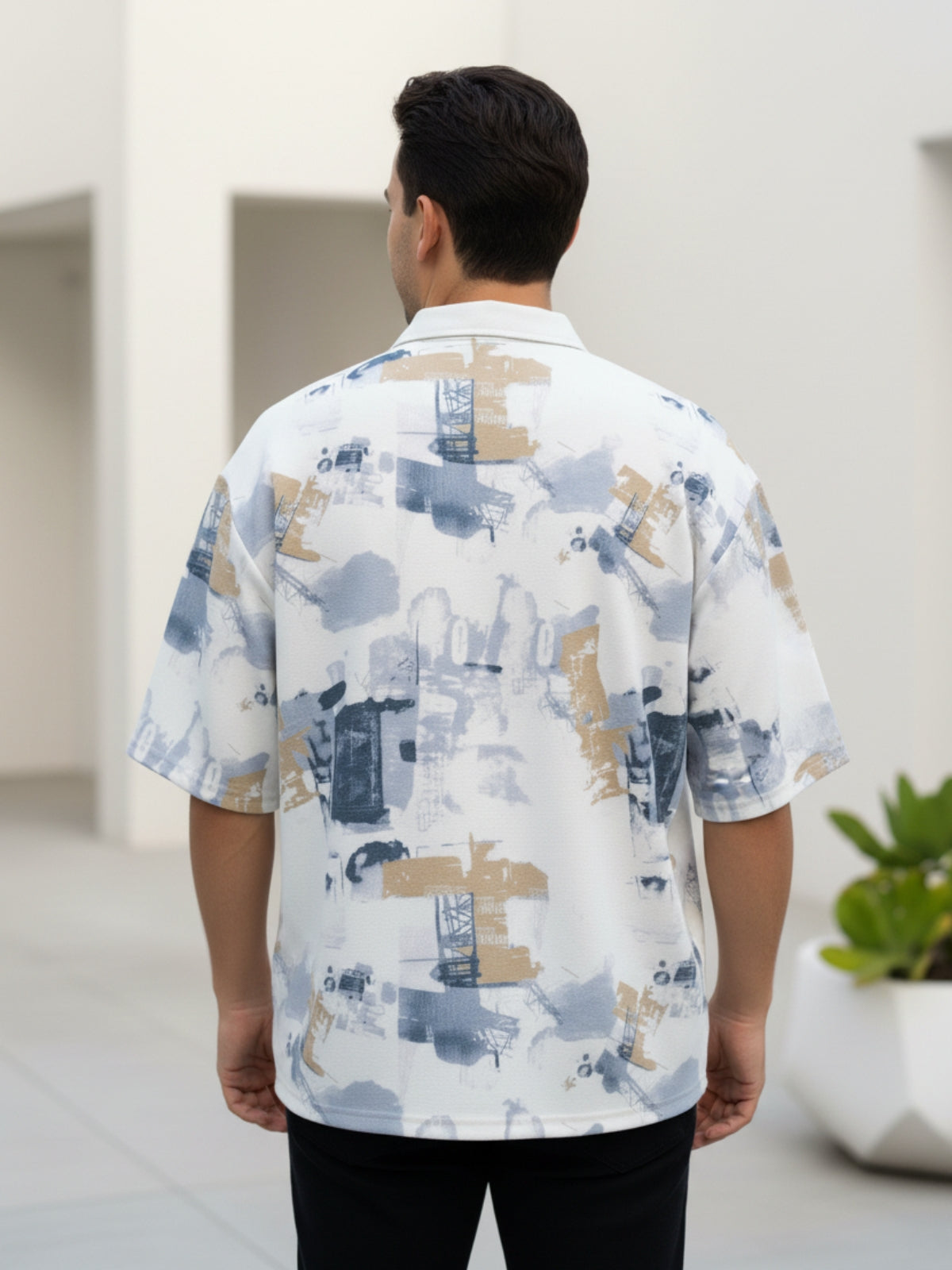 Painted Blue City Dreams: Zipper Polo