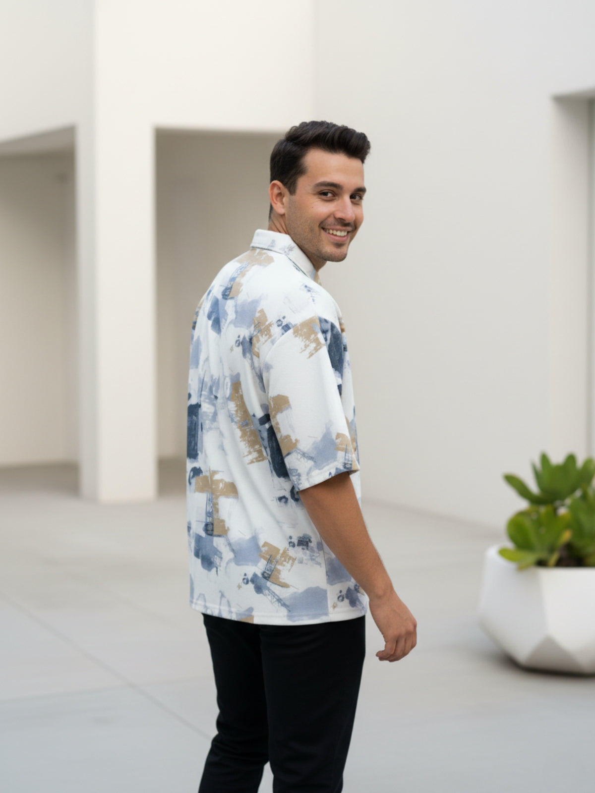 Painted Blue City Dreams: Zipper Polo