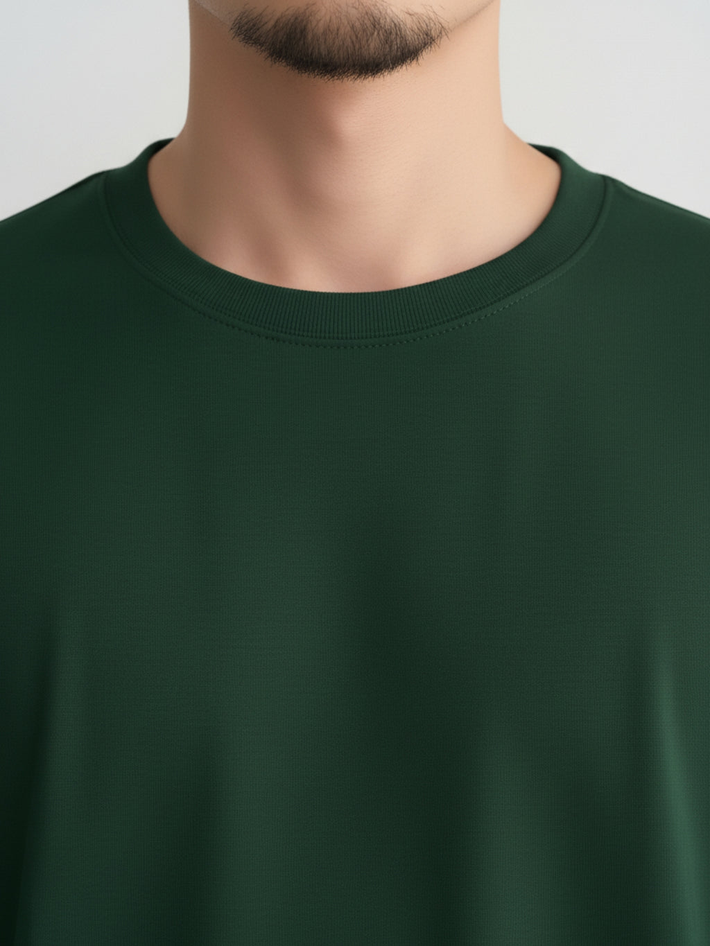 Boxy Fit Solid Tee: Emerald Green