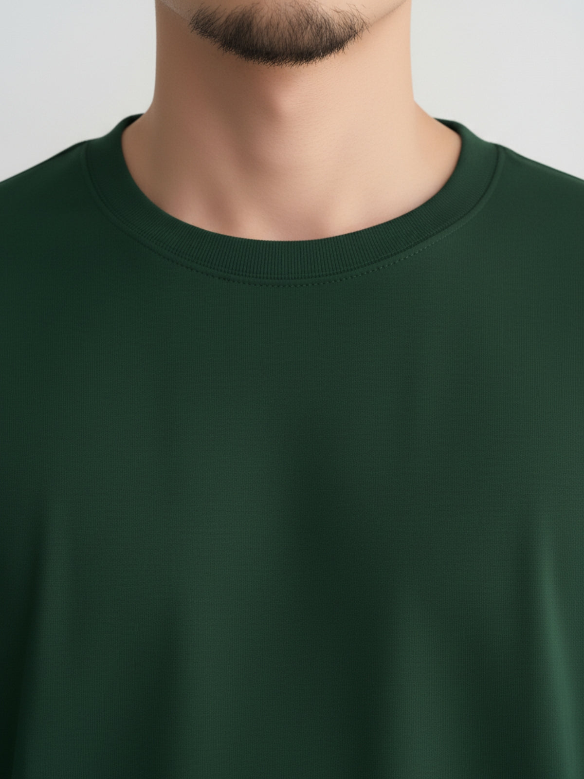 Boxy Fit Solid Tee: Emerald Green
