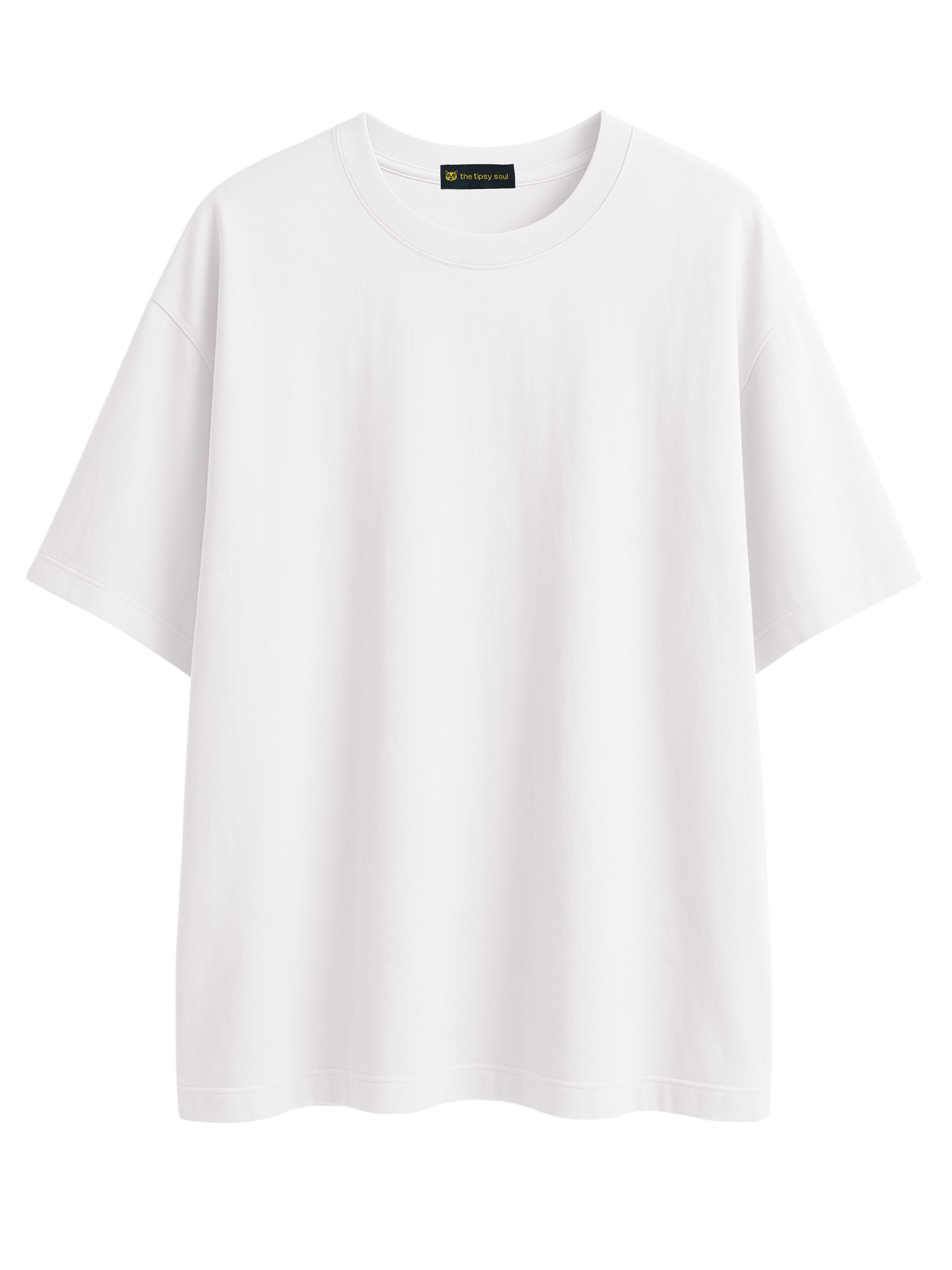 Boxy Fit Solid Tee: White