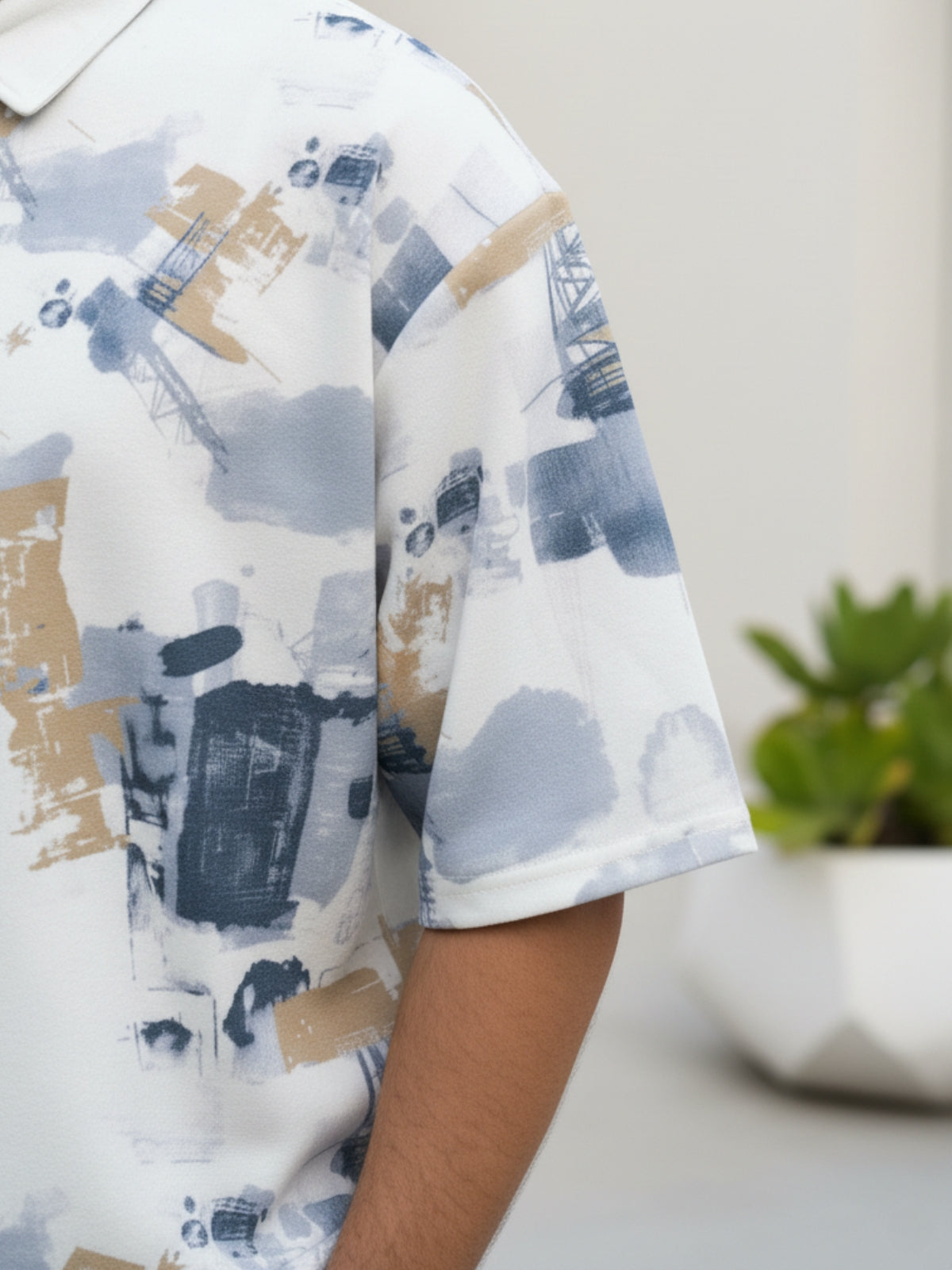 Painted Blue City Dreams: Zipper Polo