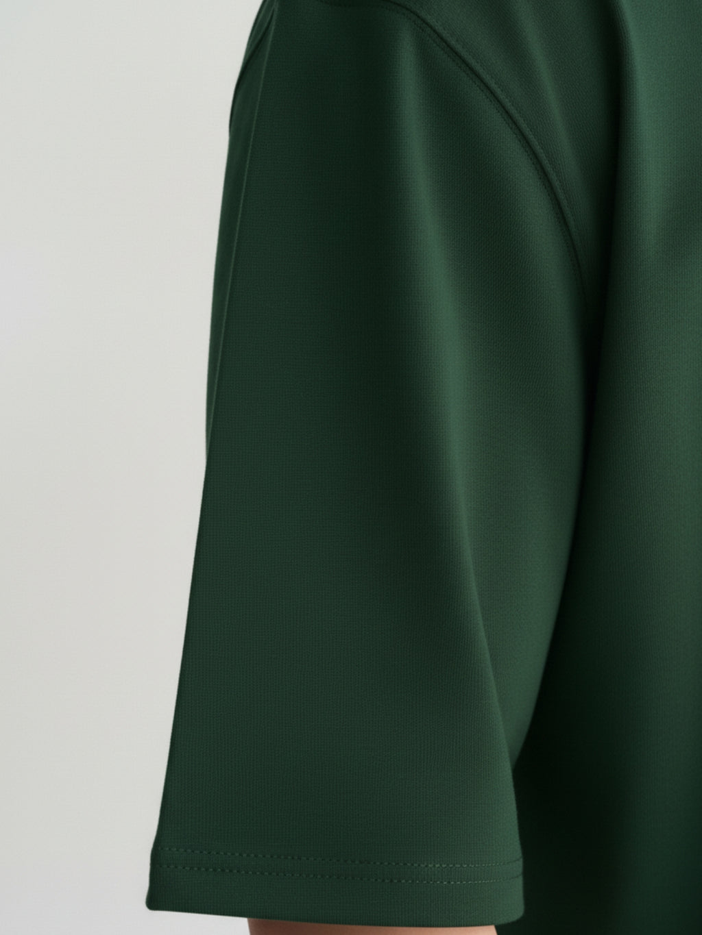 Boxy Fit Solid Tee: Emerald Green