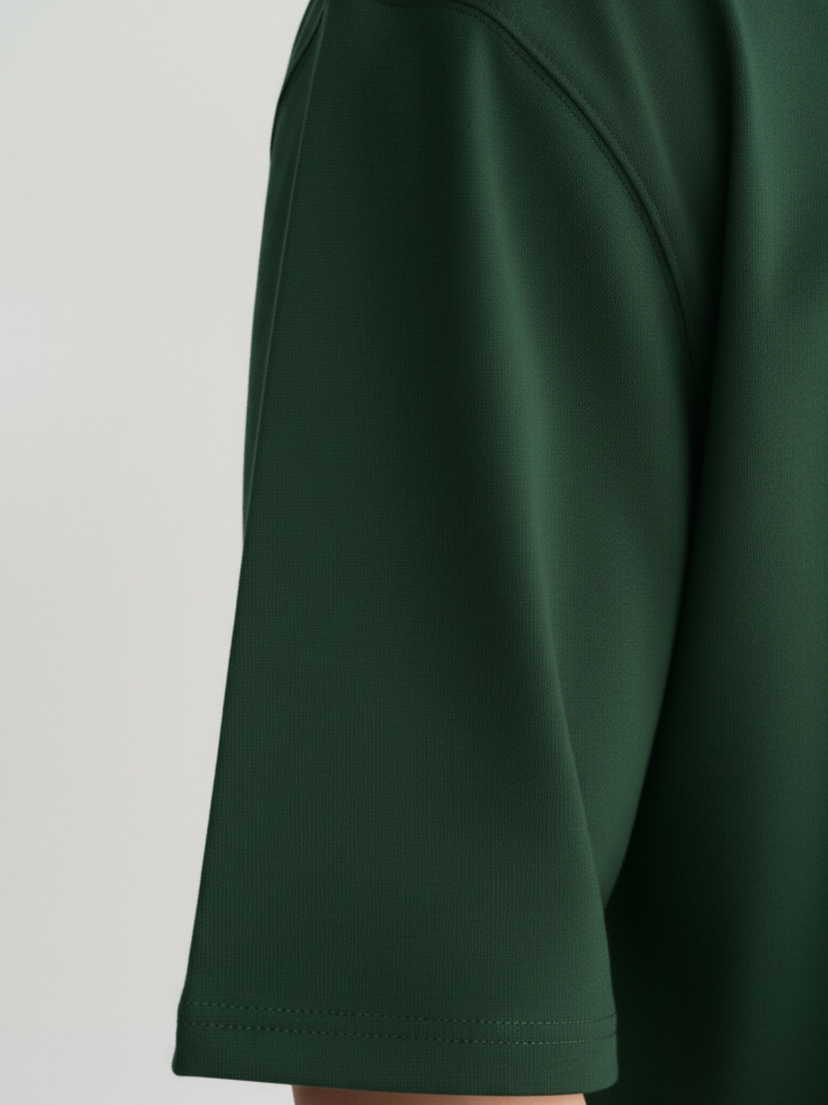 Boxy Fit Solid Tee: Emerald Green