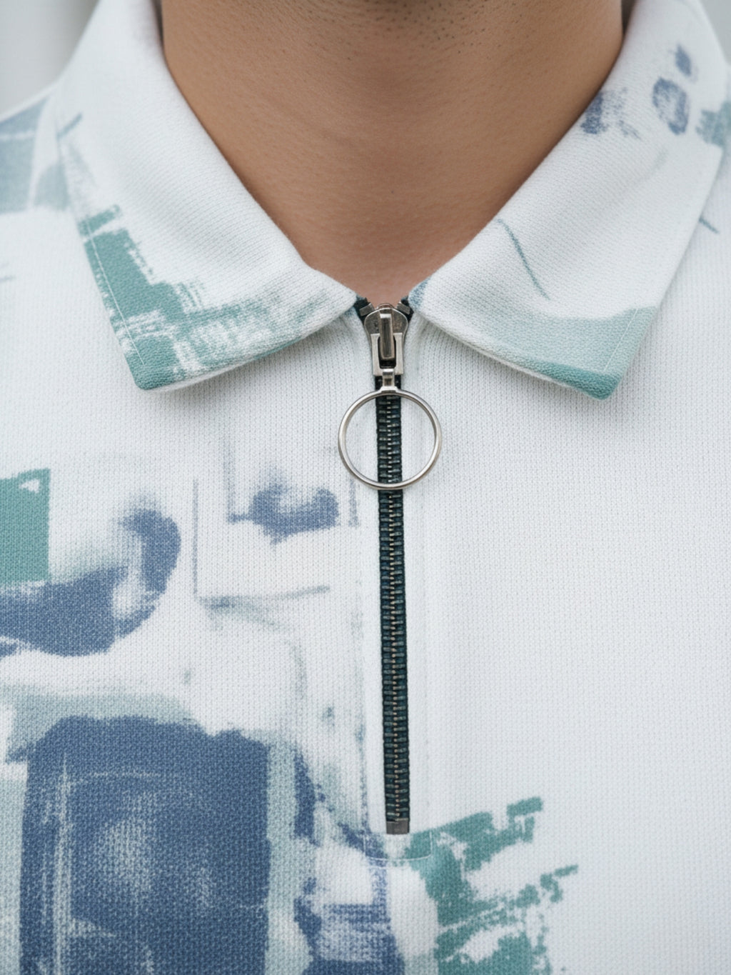 Painted Green City Dreams: Zipper Polo