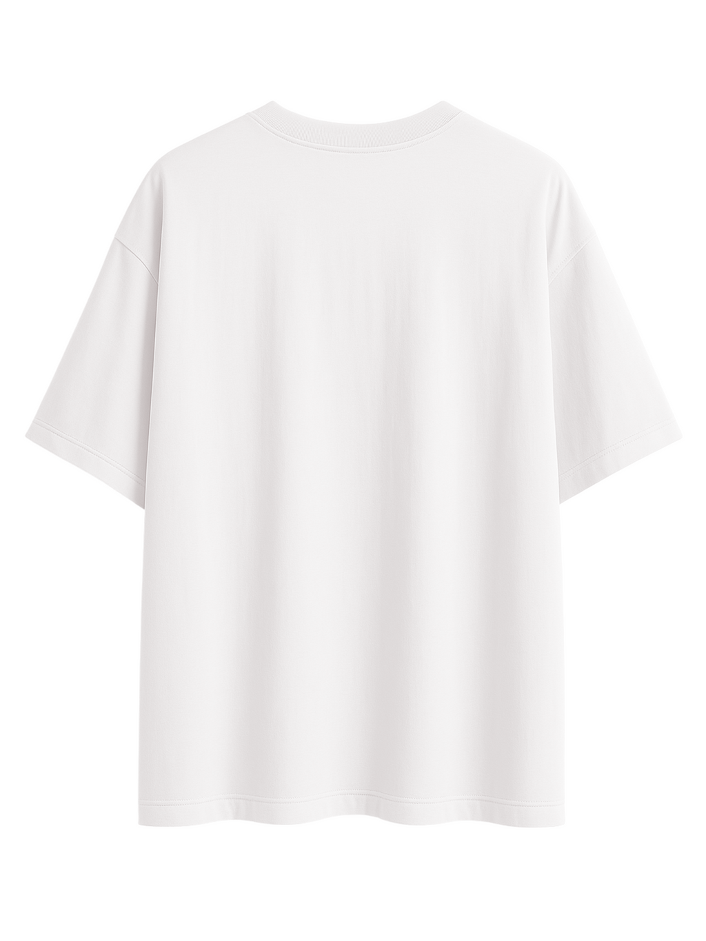 Boxy Fit Solid Tee: White