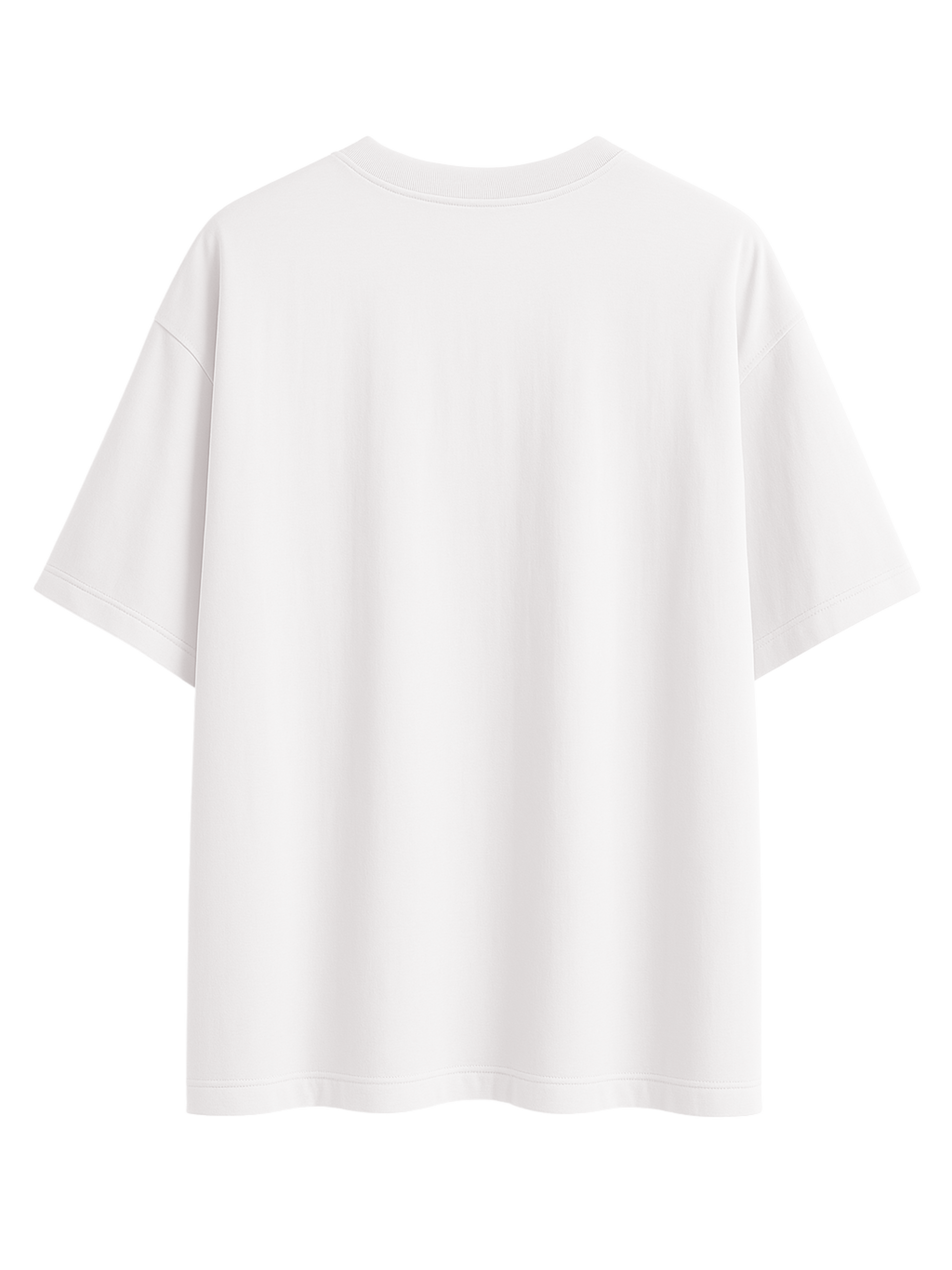 Boxy Fit Solid Tee: White