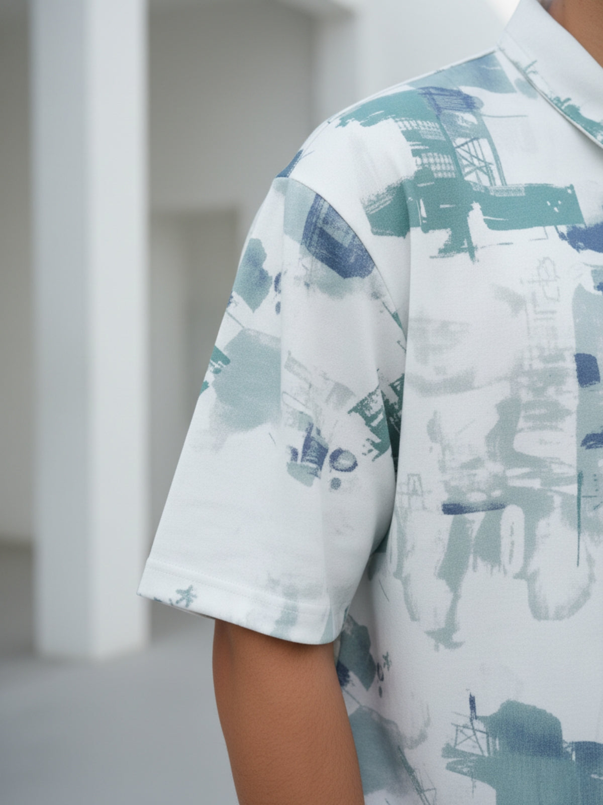 Painted Green City Dreams: Zipper Polo