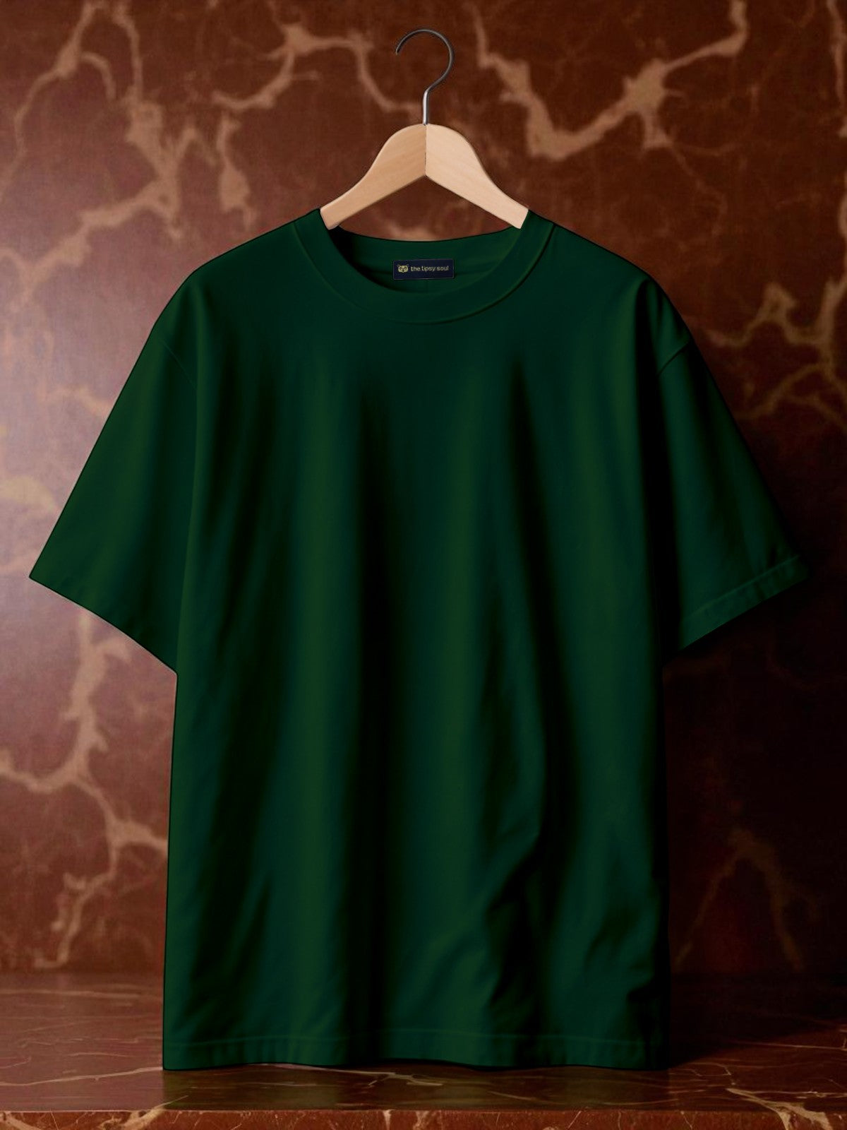 The Astronaut: Boxy Fit Graphic Tee Emarald Green