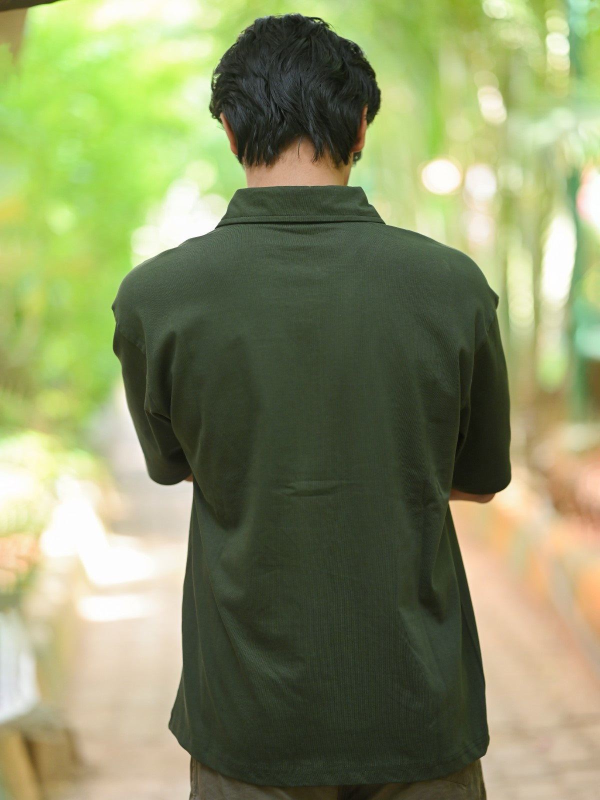 Oversized Shirt: Military Green