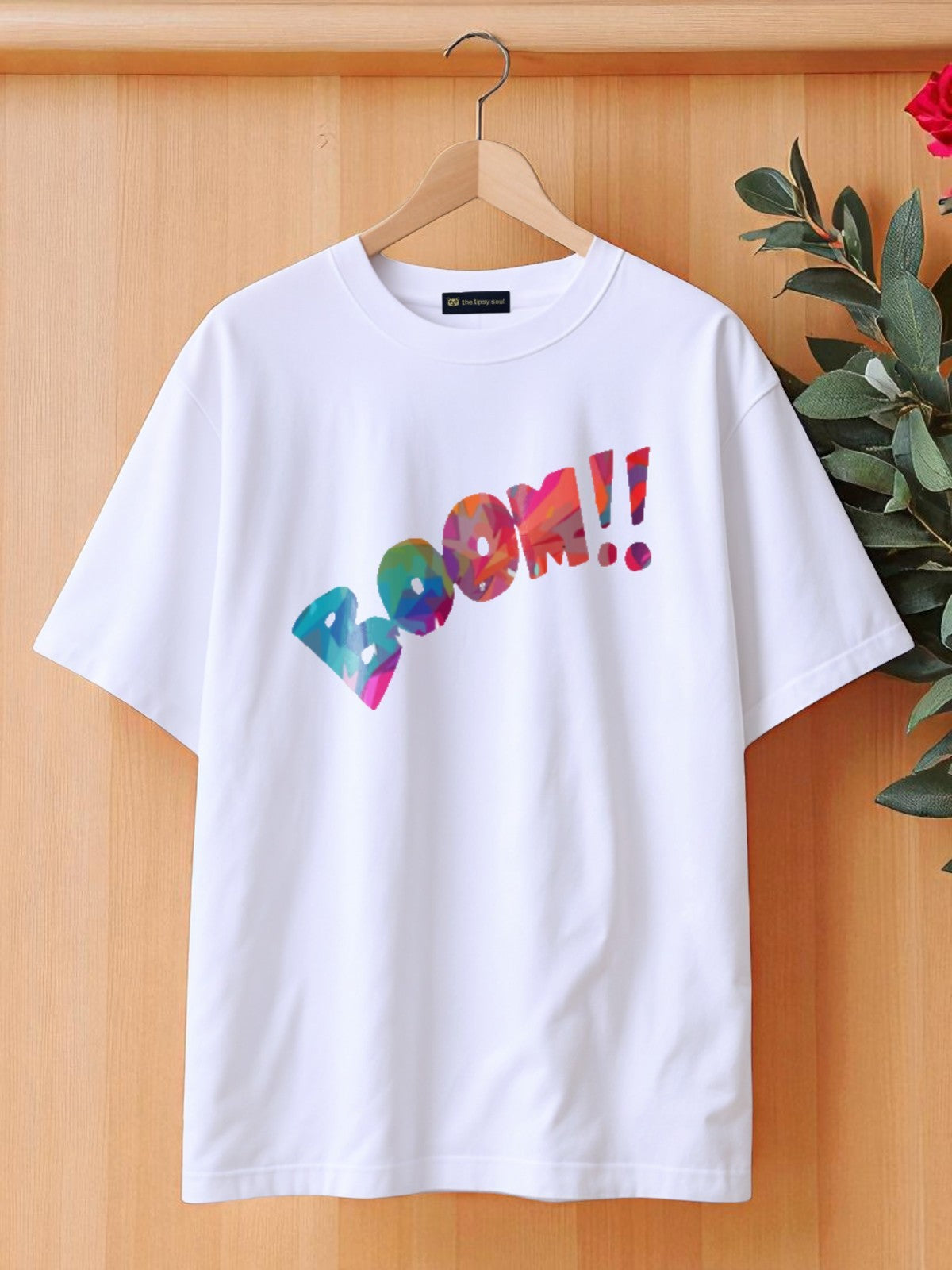 Boom!!: Boxy Fit Graphic Tee White