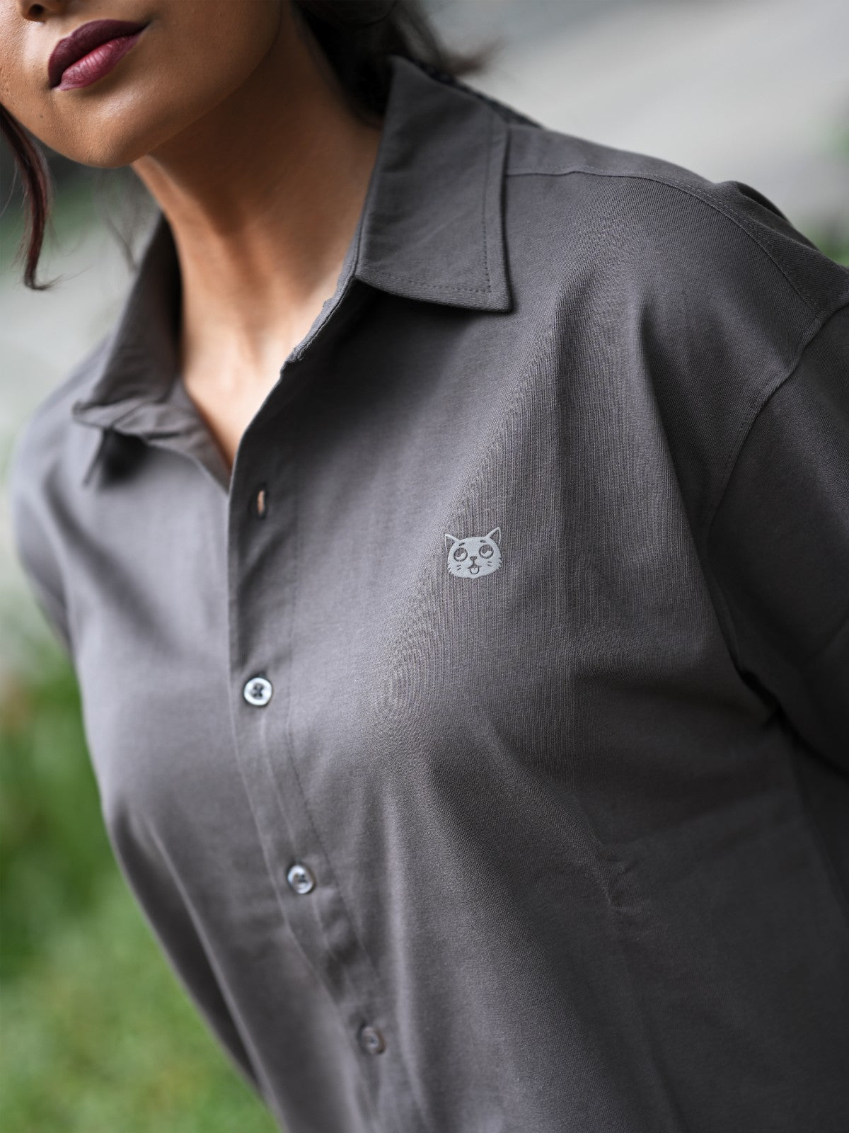 Oversized Shirt: Grey