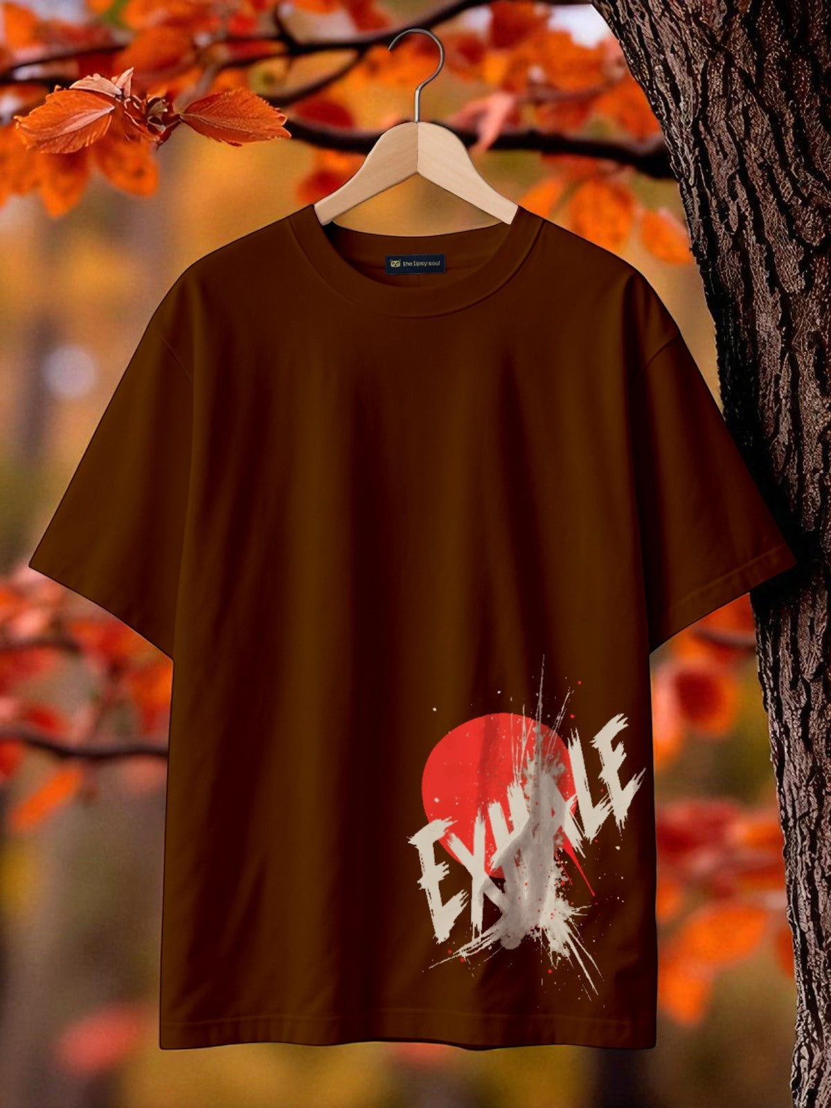 Exhale: Boxy Fit Graphic Tee Brown