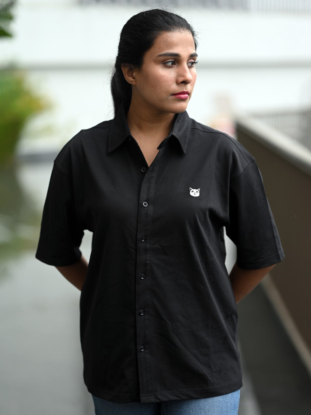 Oversized Shirt: Black