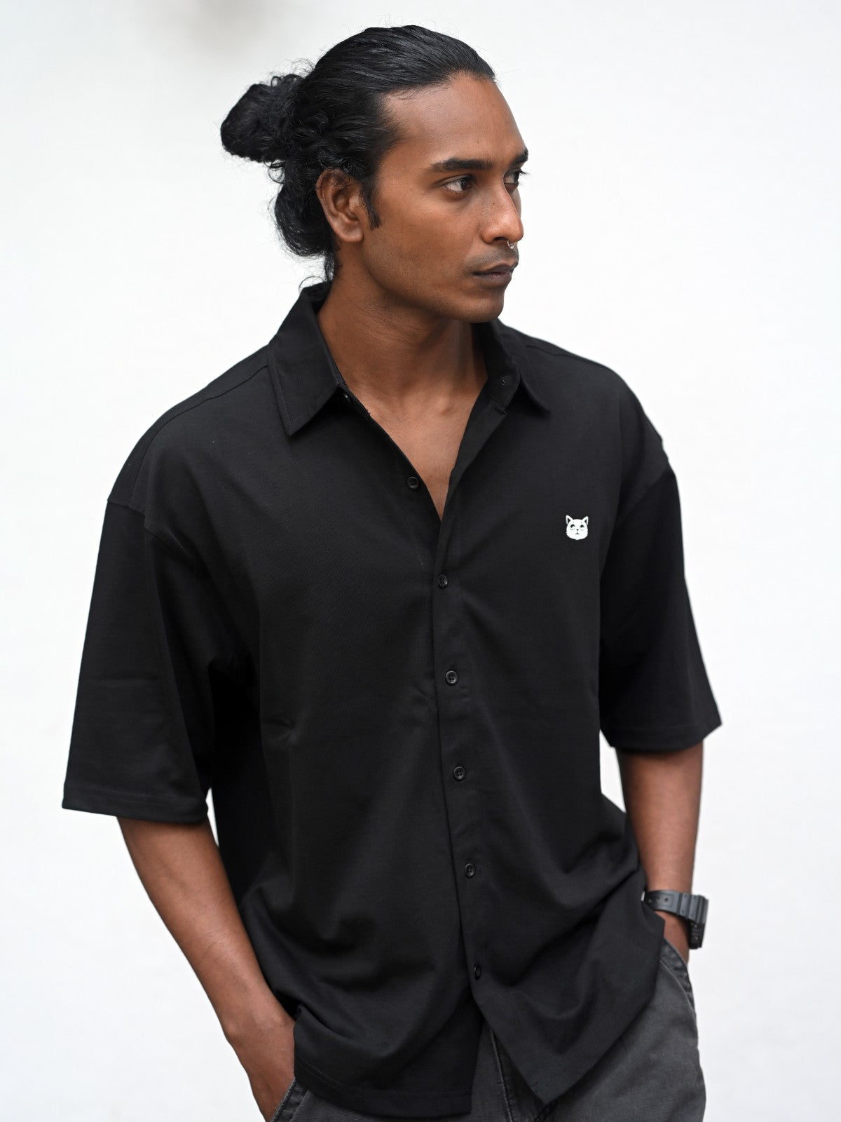 Oversized Shirt: Black
