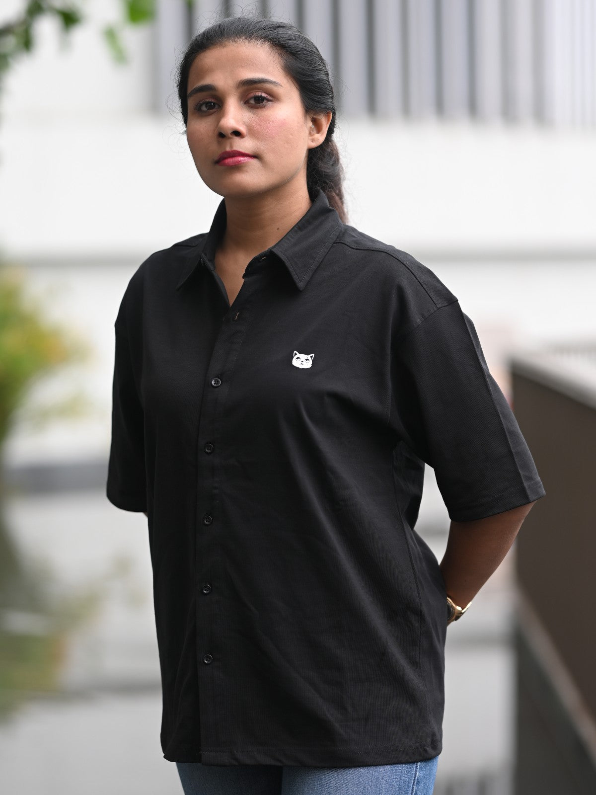 Oversized Shirt: Black