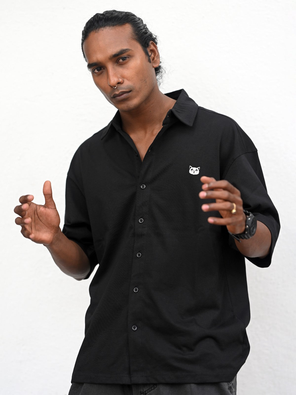 Oversized Shirt: Black