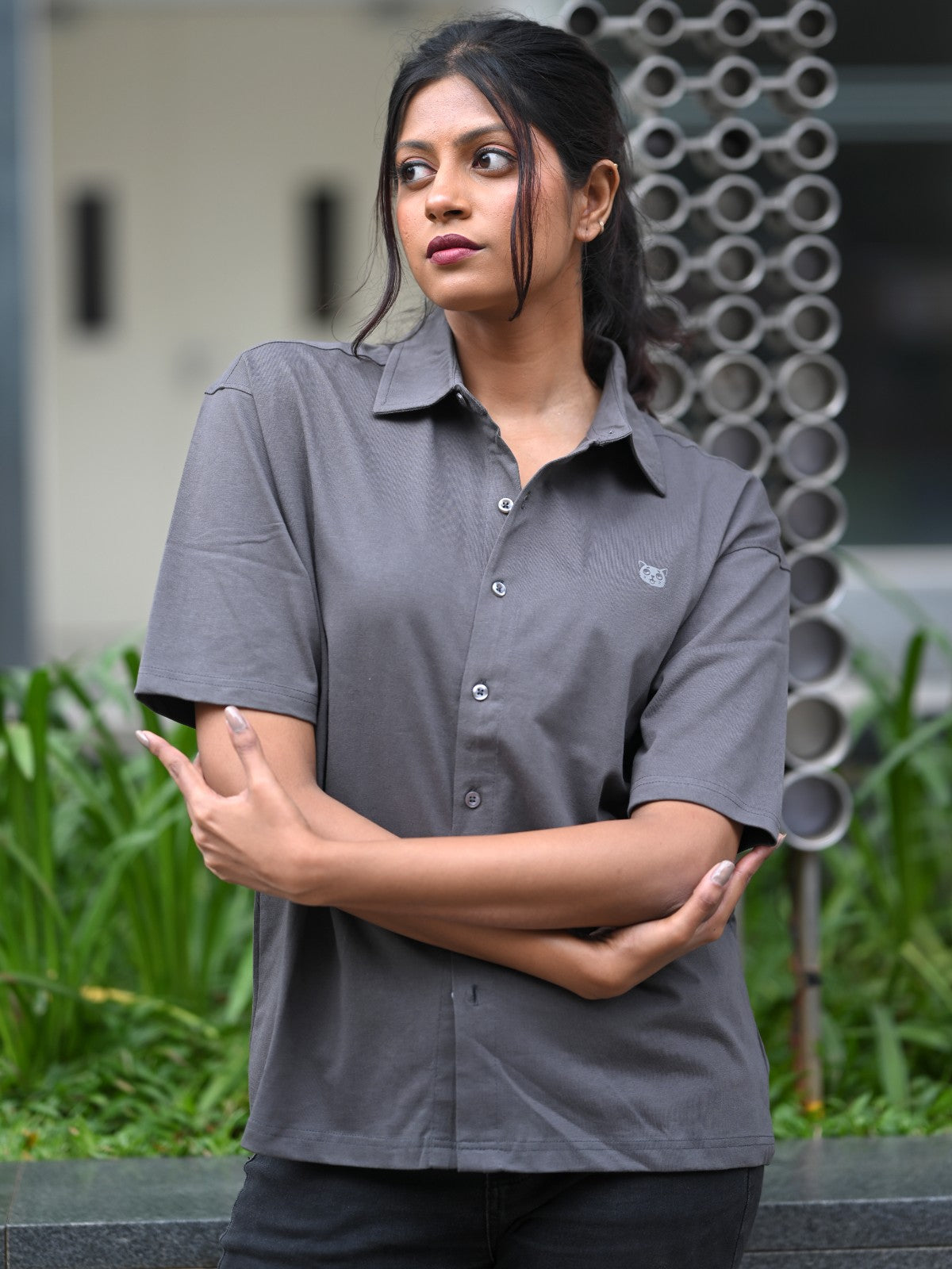 Oversized Shirt: Grey