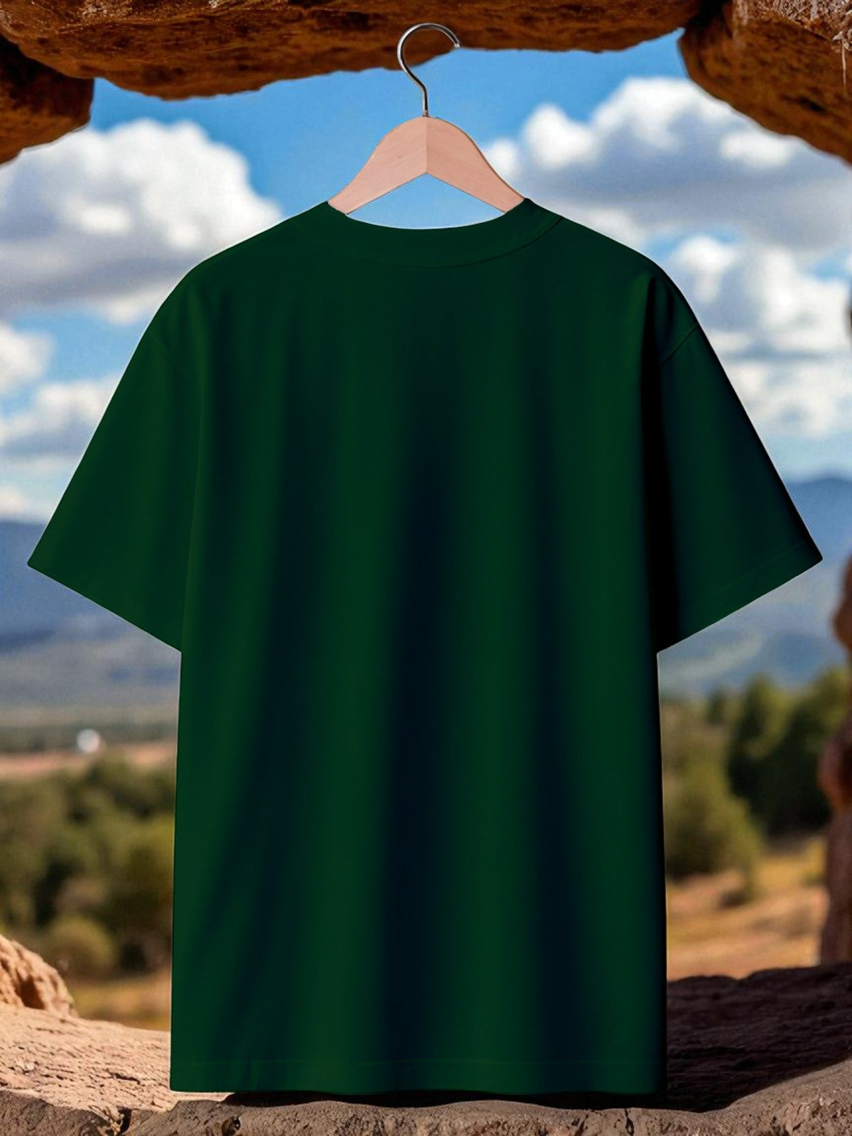 Ink art: Boxy Fit Graphic Tee Green