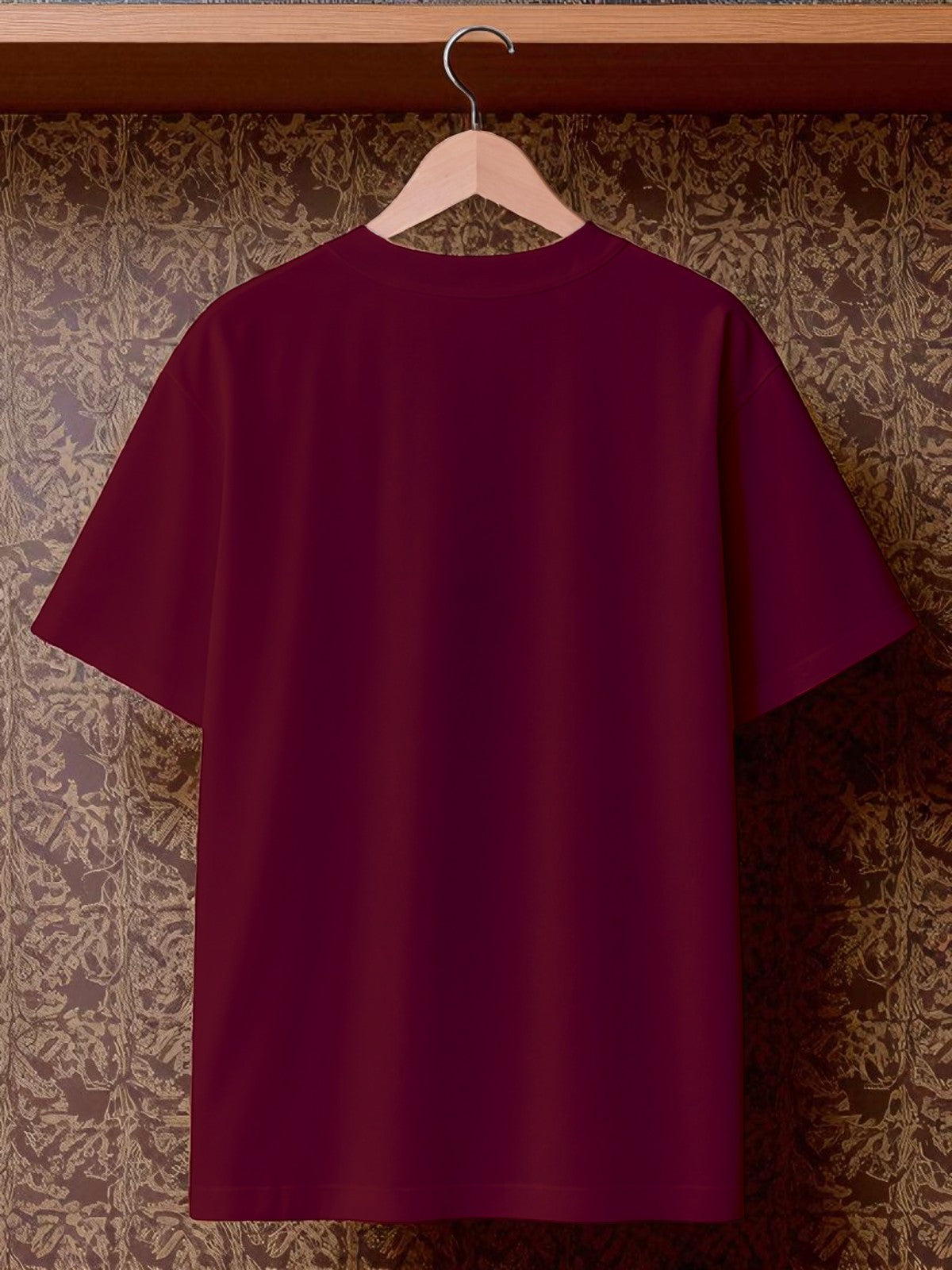 Ink art: Boxy Fit Graphic Tee Maroon