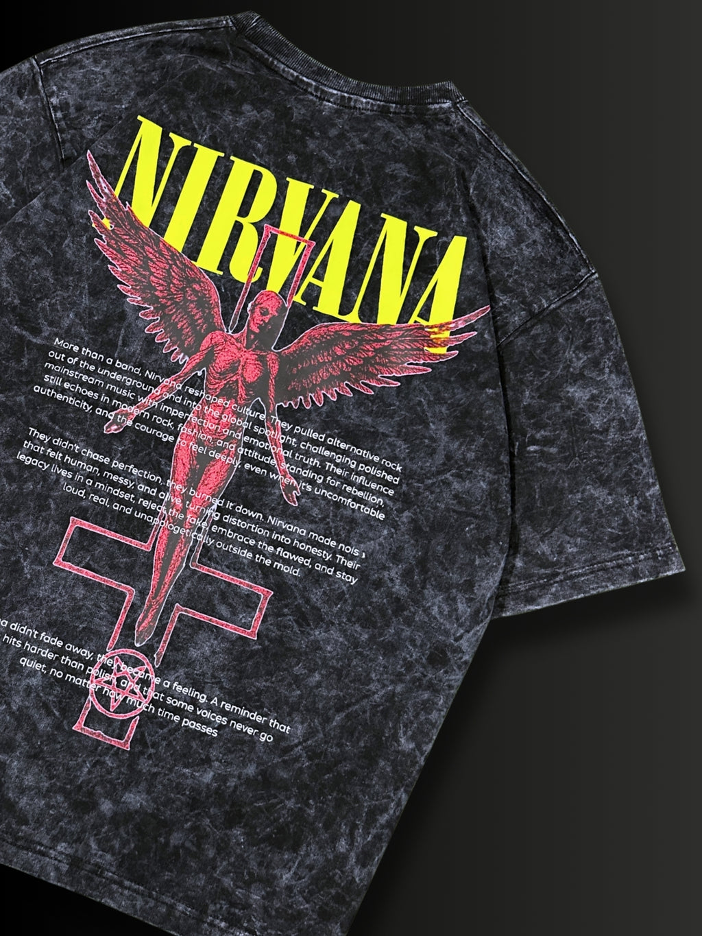 Nirvana: Wings of Noise | Smoked Black Tee