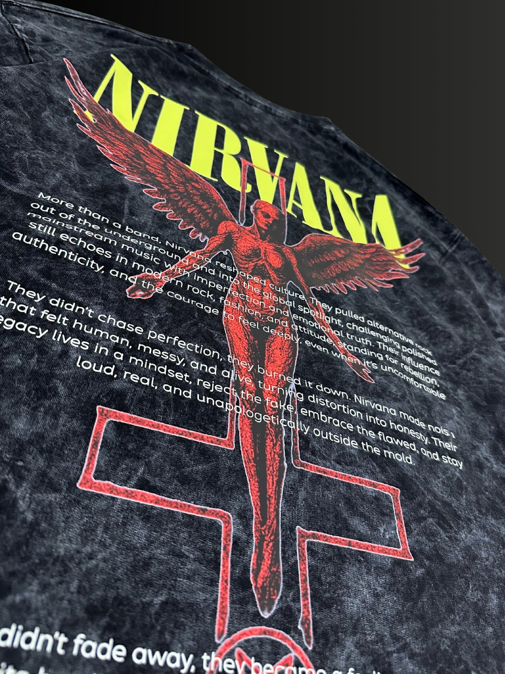Nirvana: Wings of Noise | Smoked Black Tee