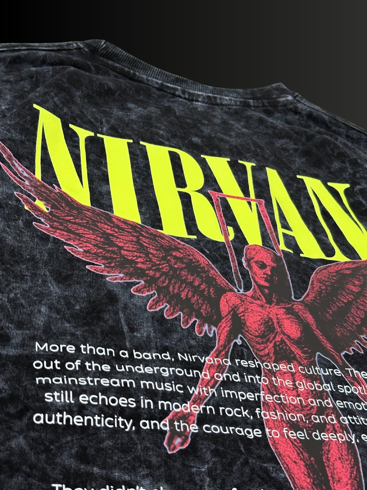 Nirvana: Wings of Noise | Smoked Black Tee