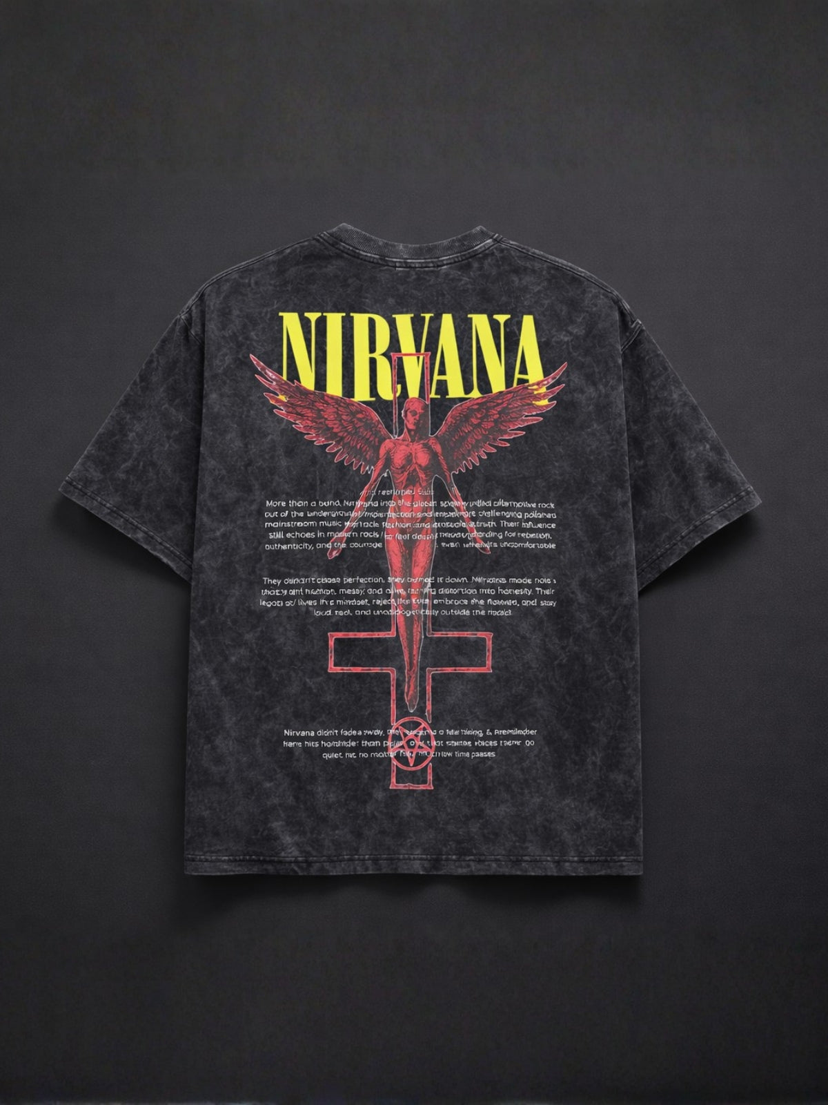 Nirvana: Wings of Noise | Smoked Black Tee