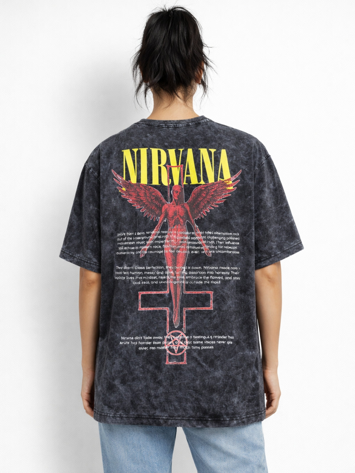 Nirvana: Wings of Noise | Smoked Black Tee