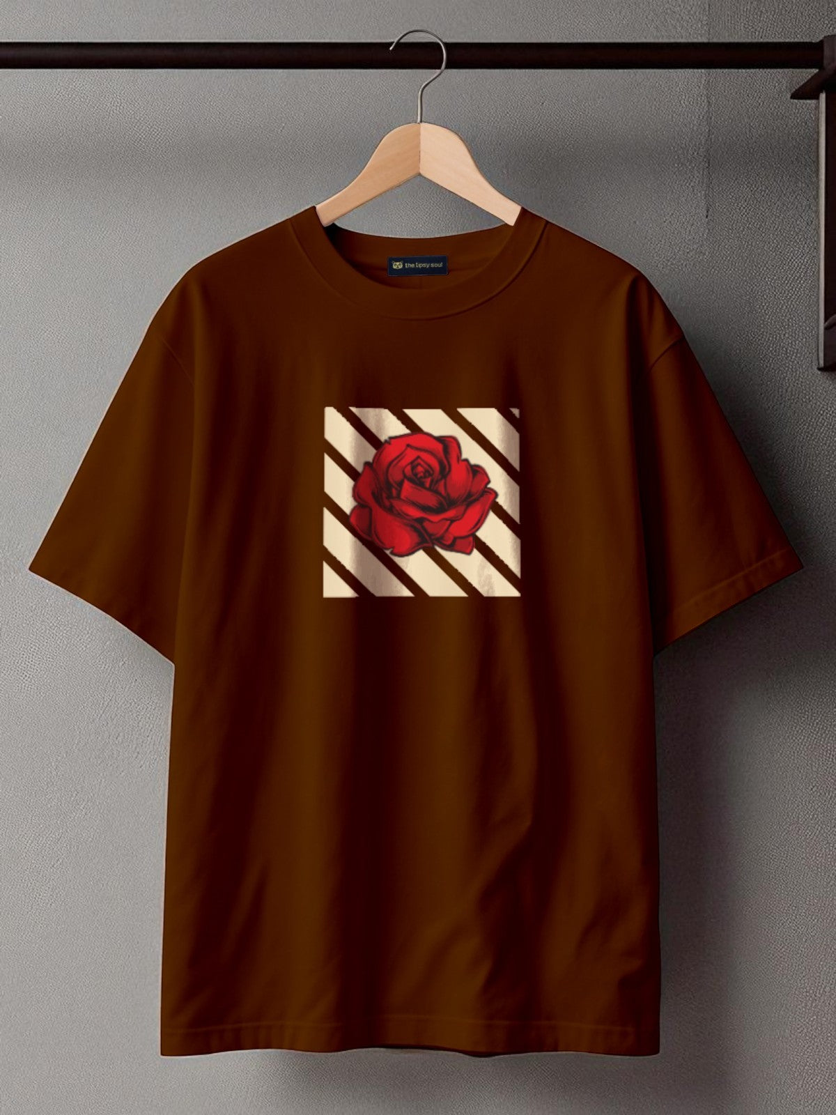 Rose: Boxy Fit Graphic Tee Brown