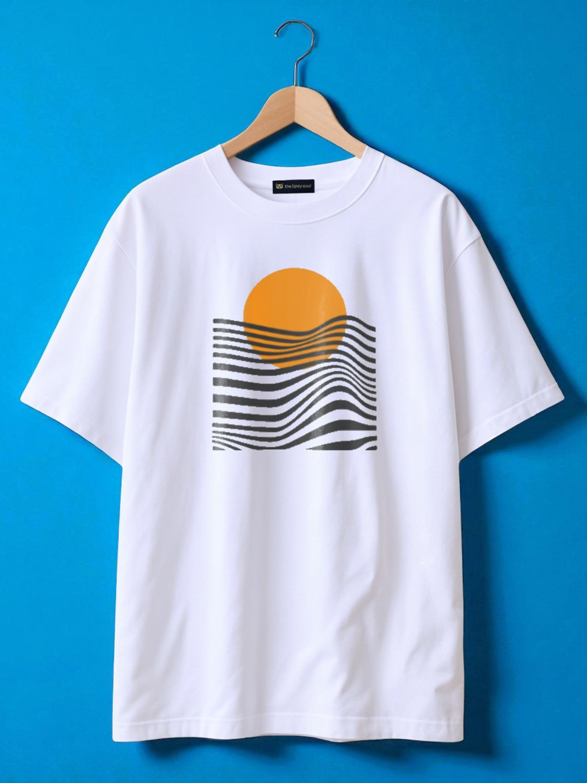 Sun: Boxy Fit Graphic Tee White