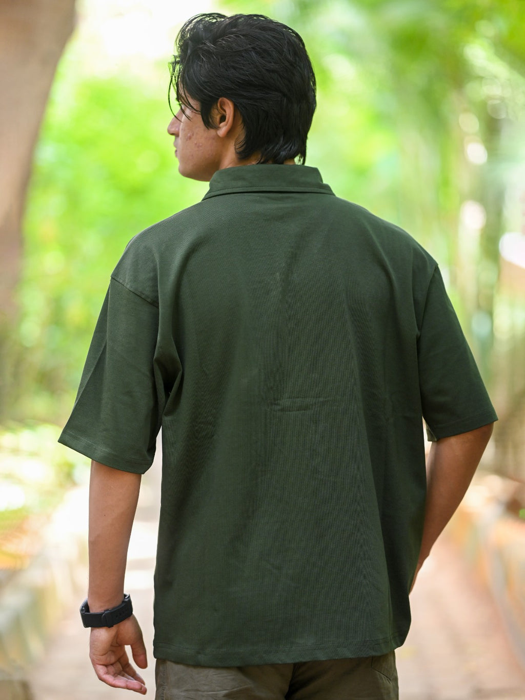 Oversized Shirt: Military Green