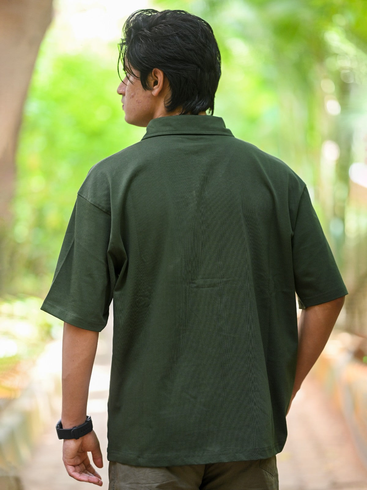 Oversized Shirt: Military Green