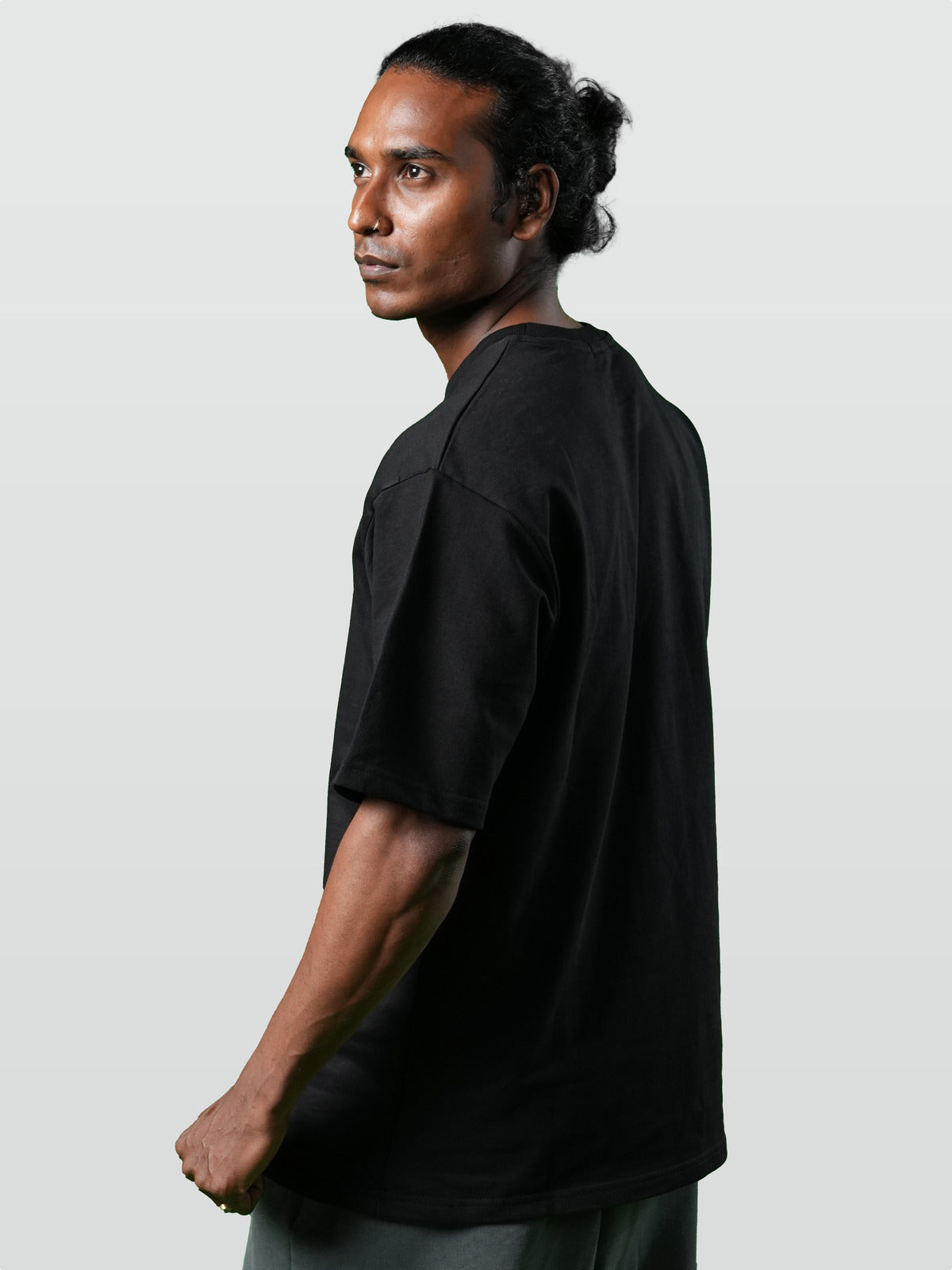 Premium Oversized Black Tee - the tipsy soul.