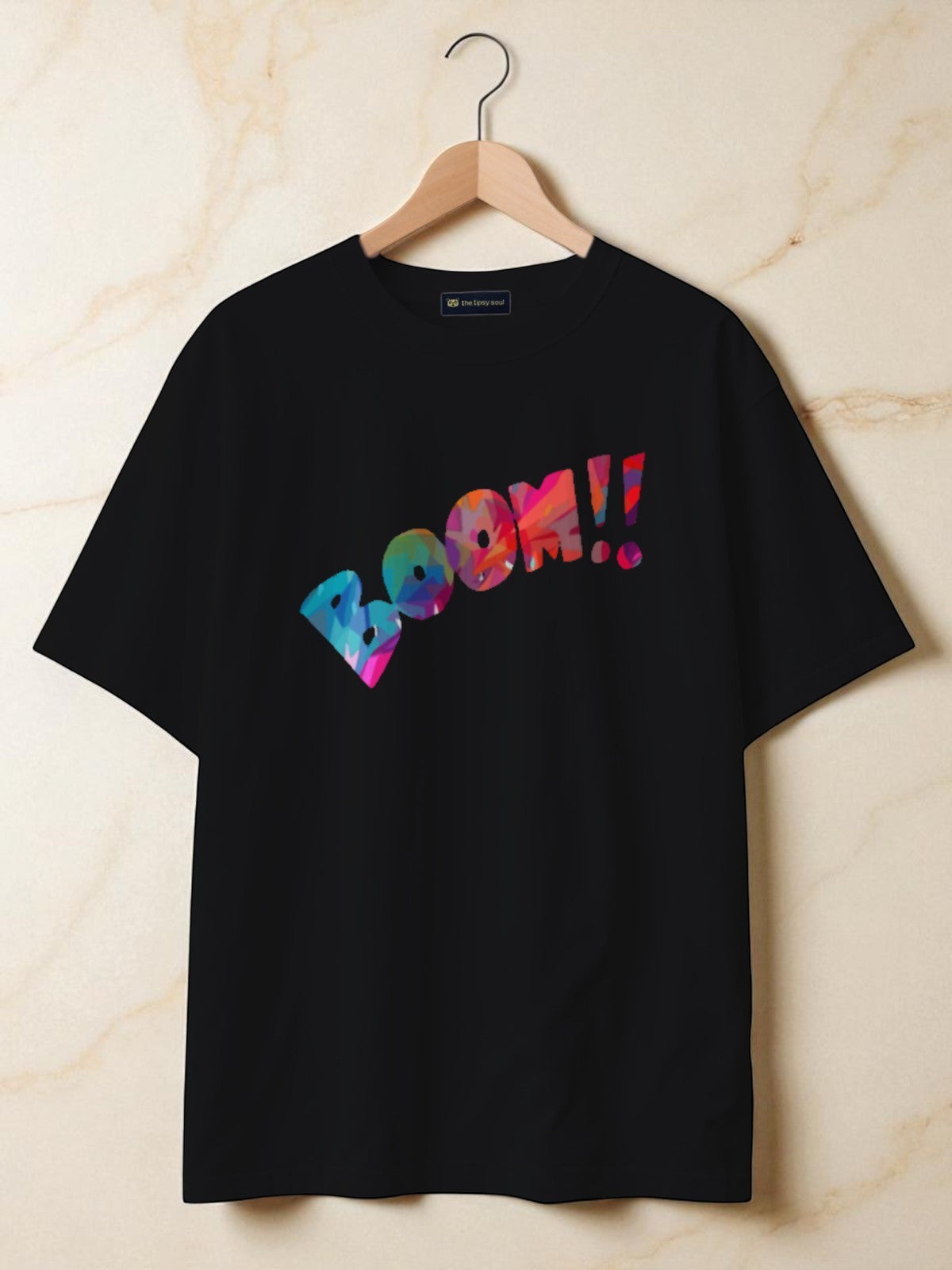 Boom!!: Boxy Fit Graphic Tee Black