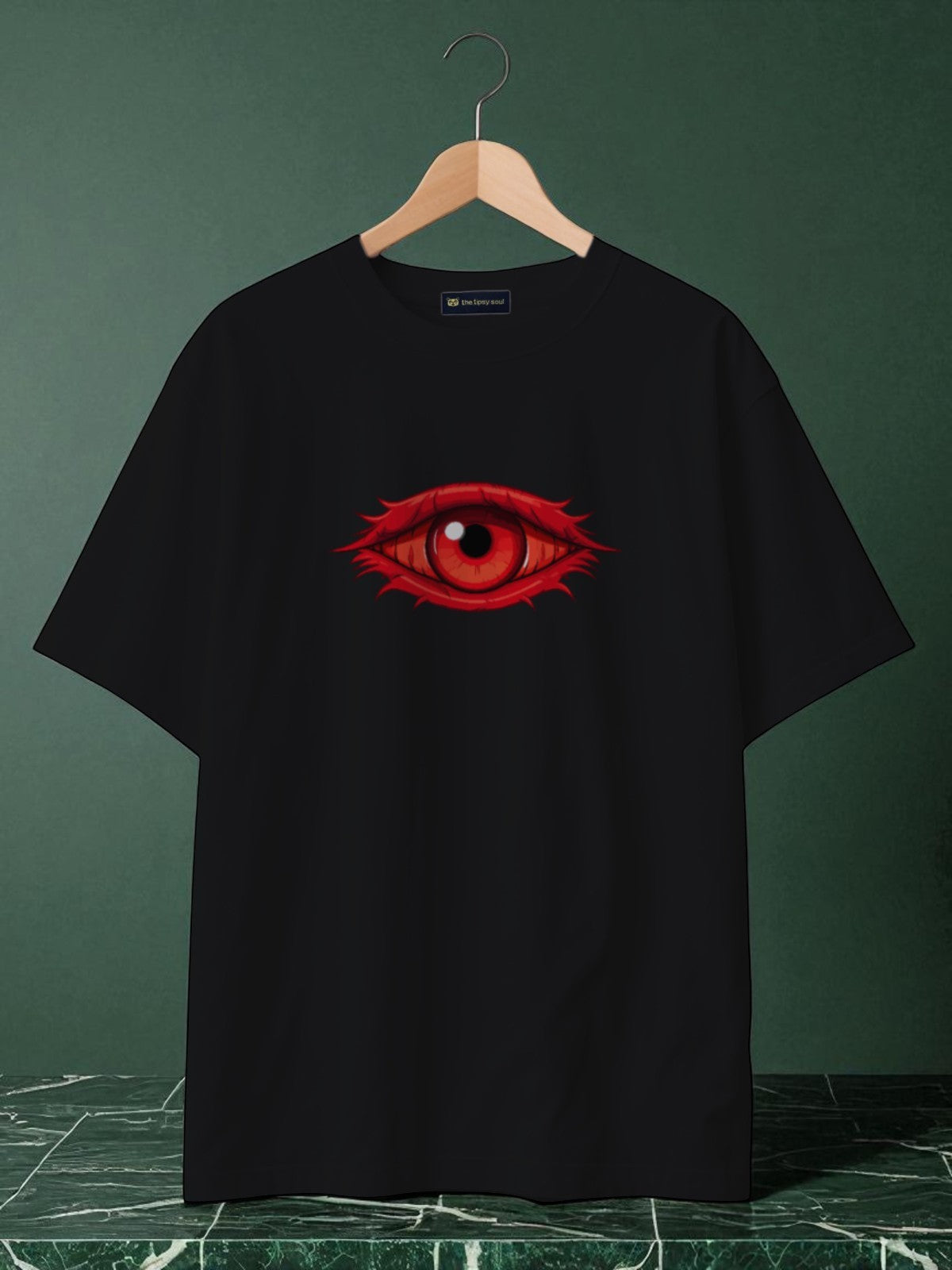 The Eye: Boxy Fit Graphic Tee Black