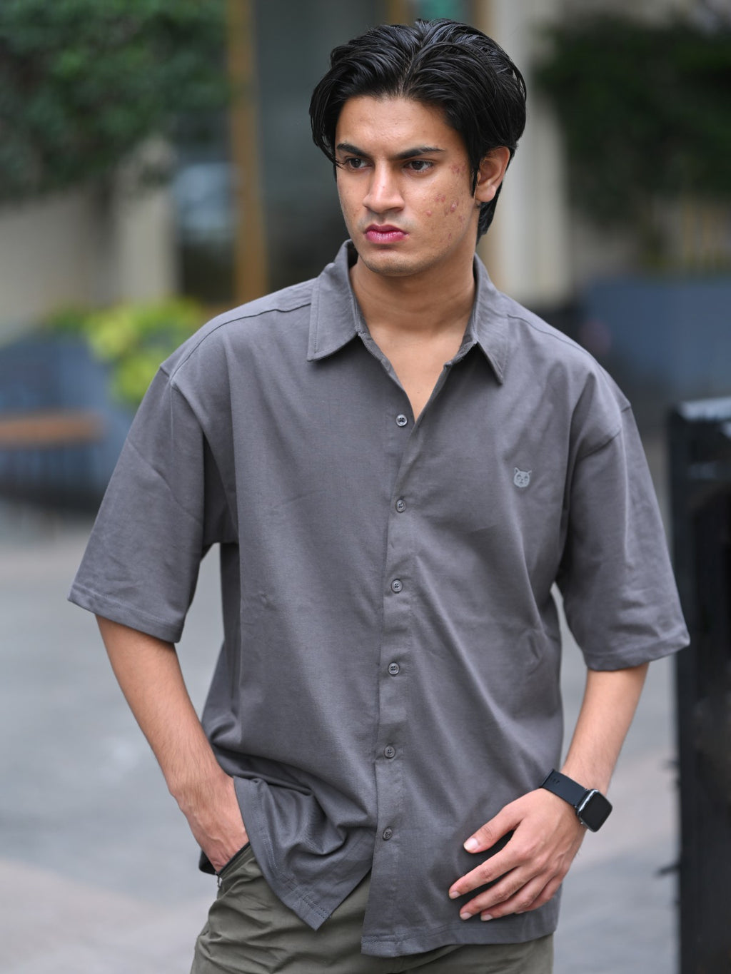 Oversized Shirt: Grey