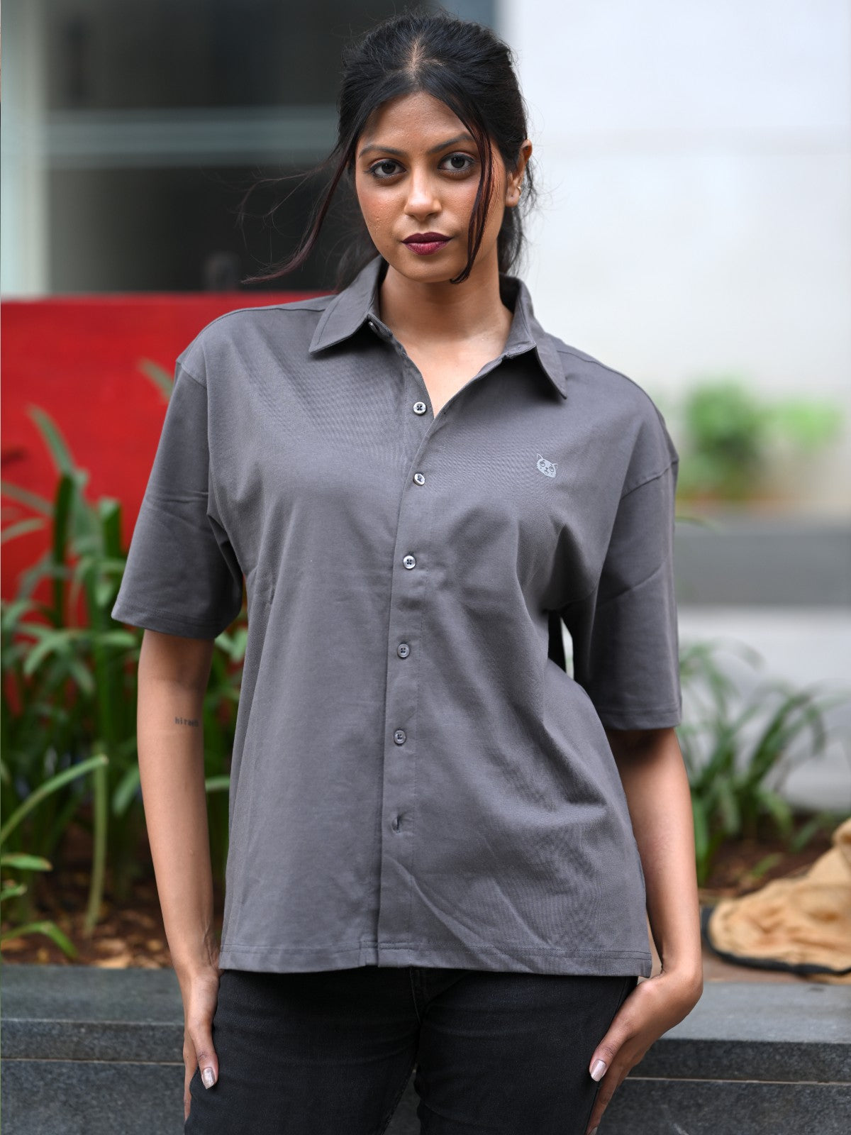 Oversized Shirt: Grey