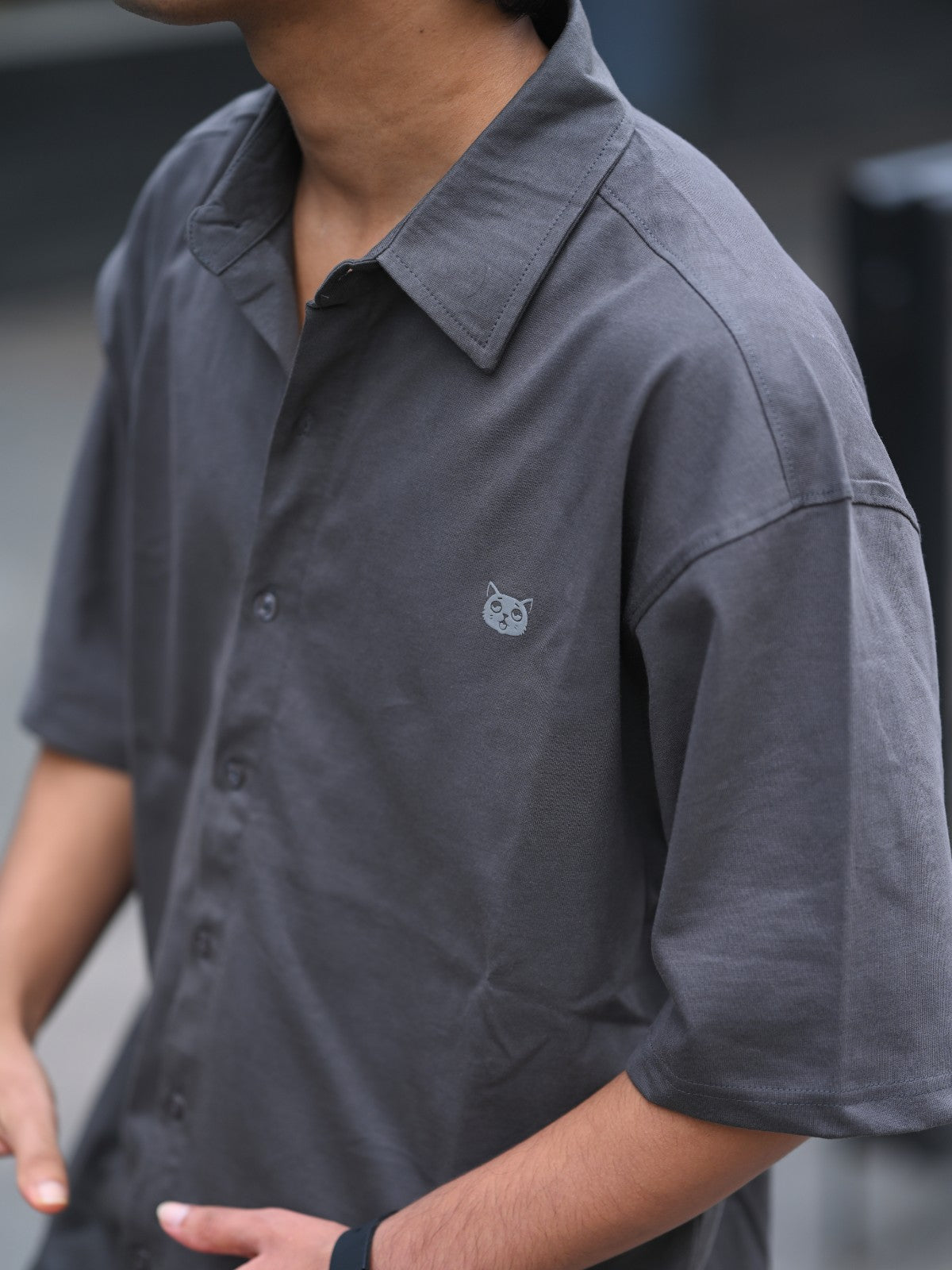 Oversized Shirt: Grey