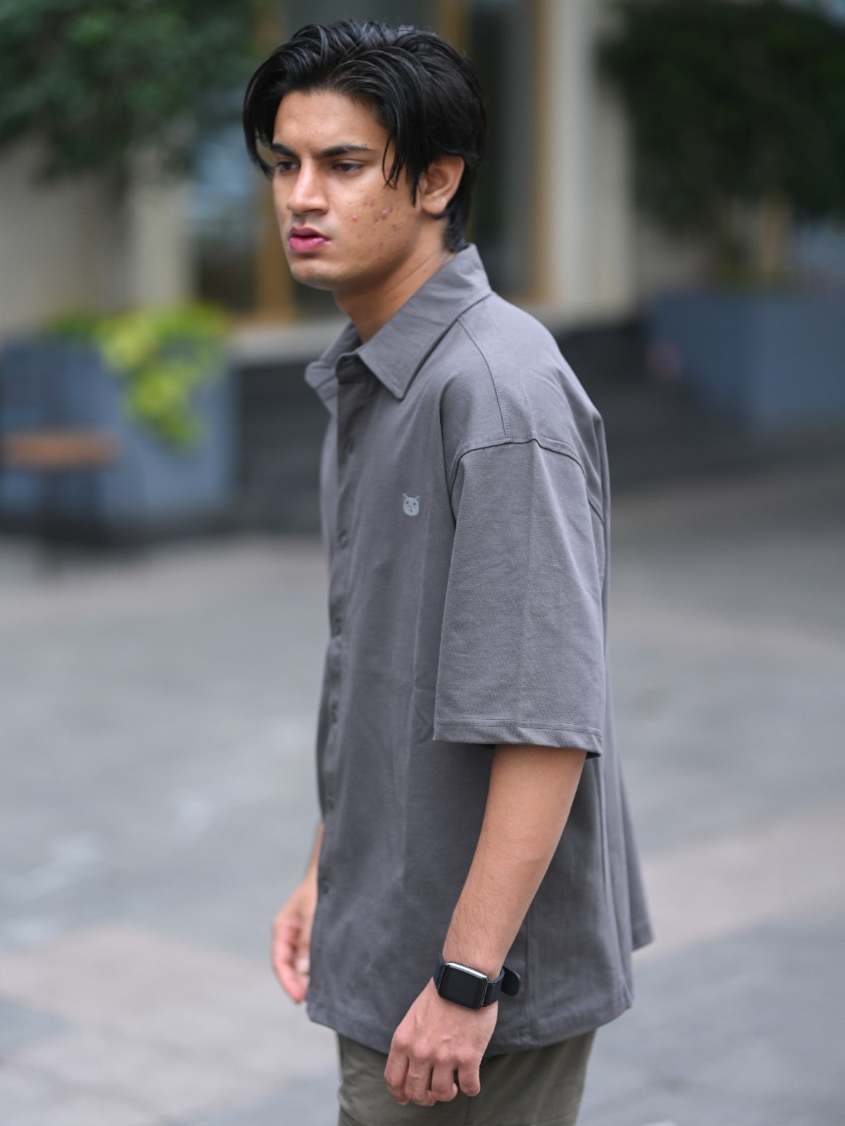 Oversized Shirt: Grey