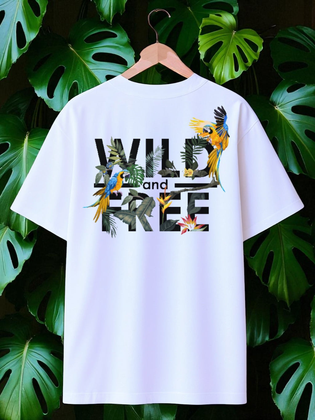 Wild and Free: Boxy Fit Graphic Tee White