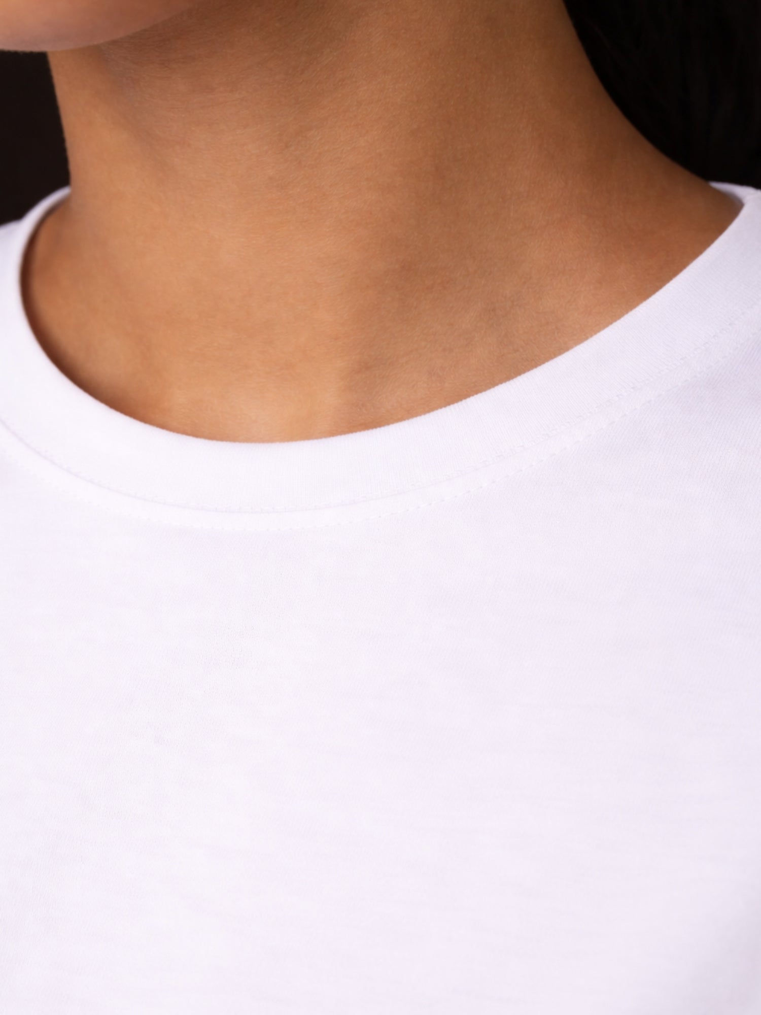 Boxy Fit Solid Tee: White