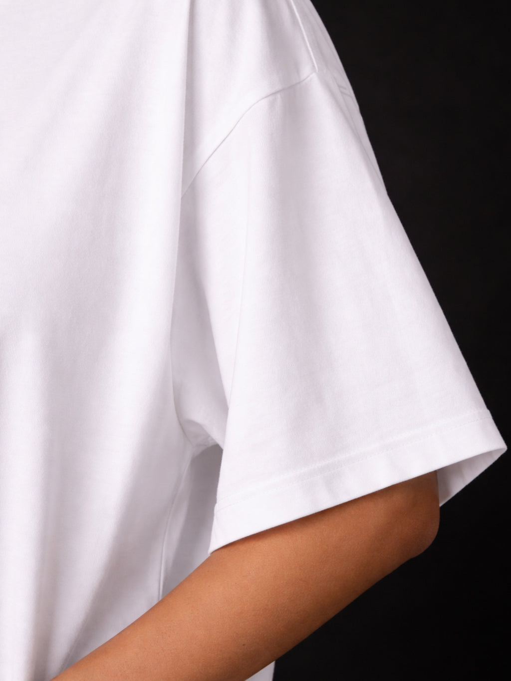 Boxy Fit Solid Tee: White