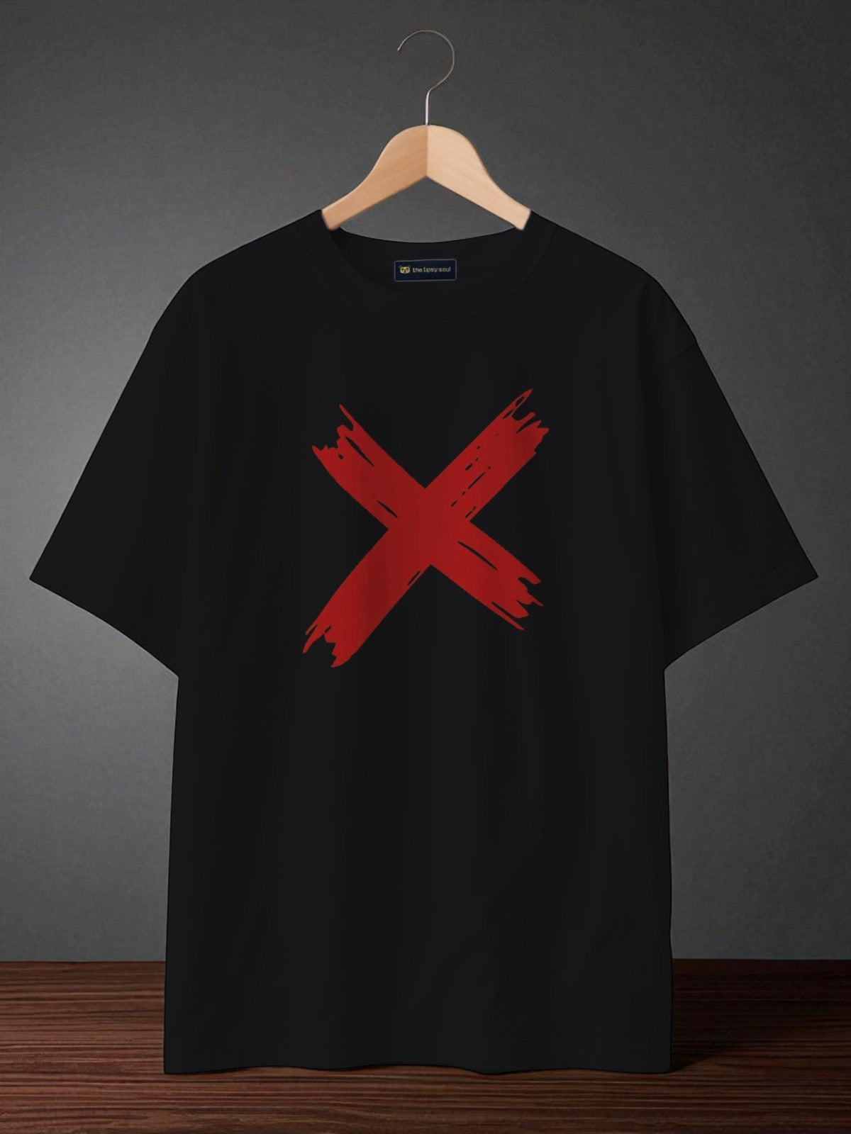 X: Boxy Fit Graphic Tee Black